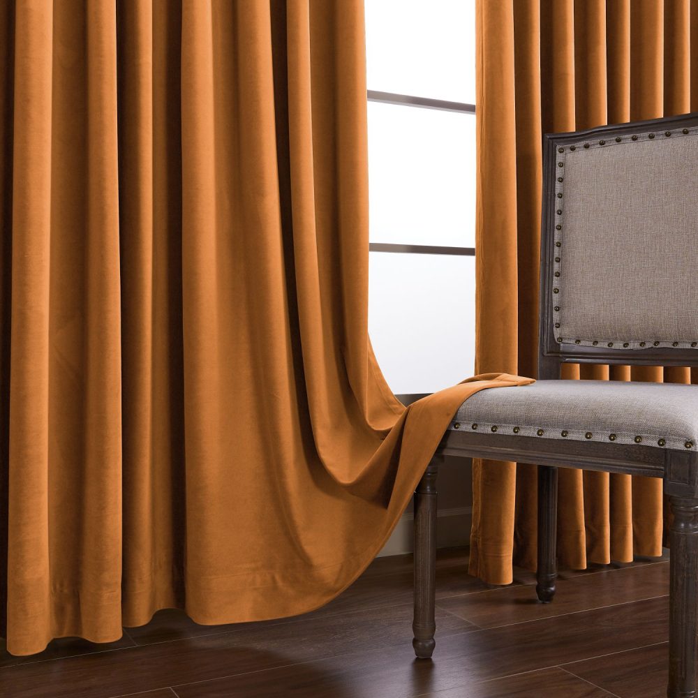 Whitney Luxury Matte Velvet Thermal Curtains