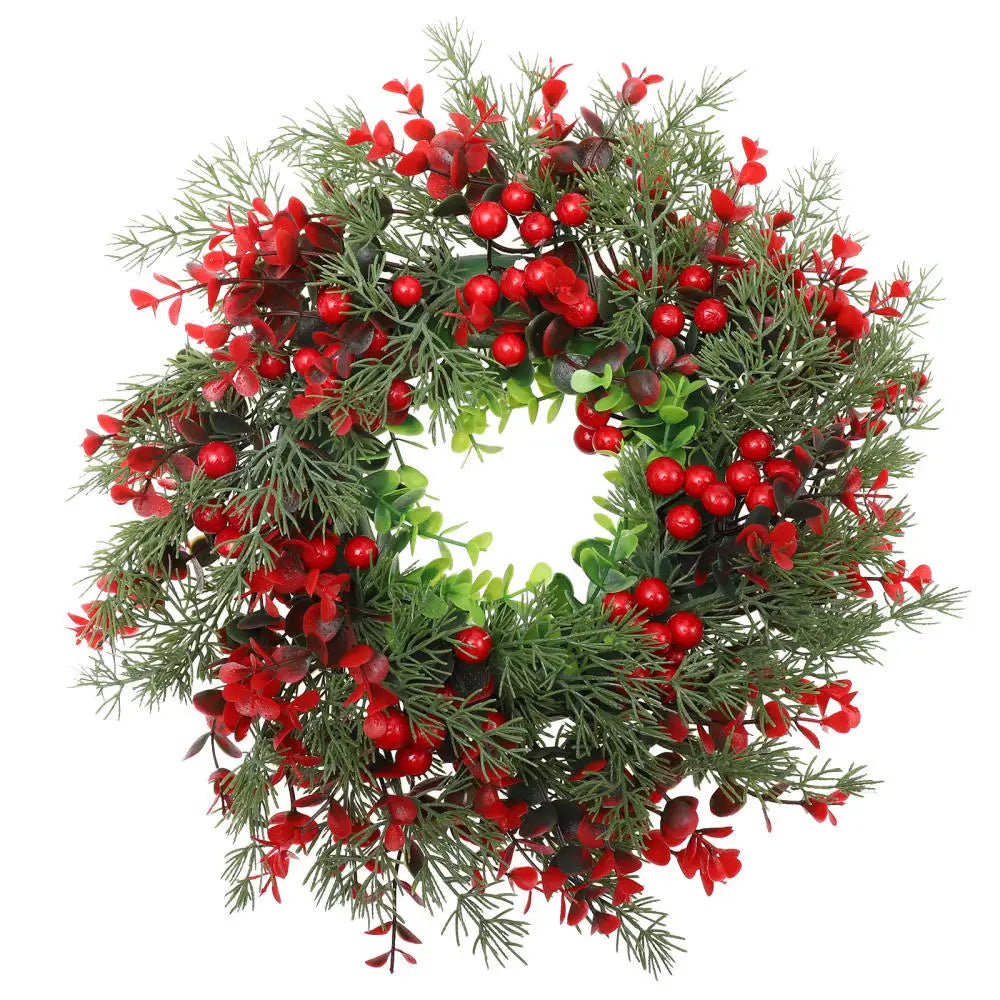 Winter Berry Christmas Wreath - Large Eucalyptus Garland-0