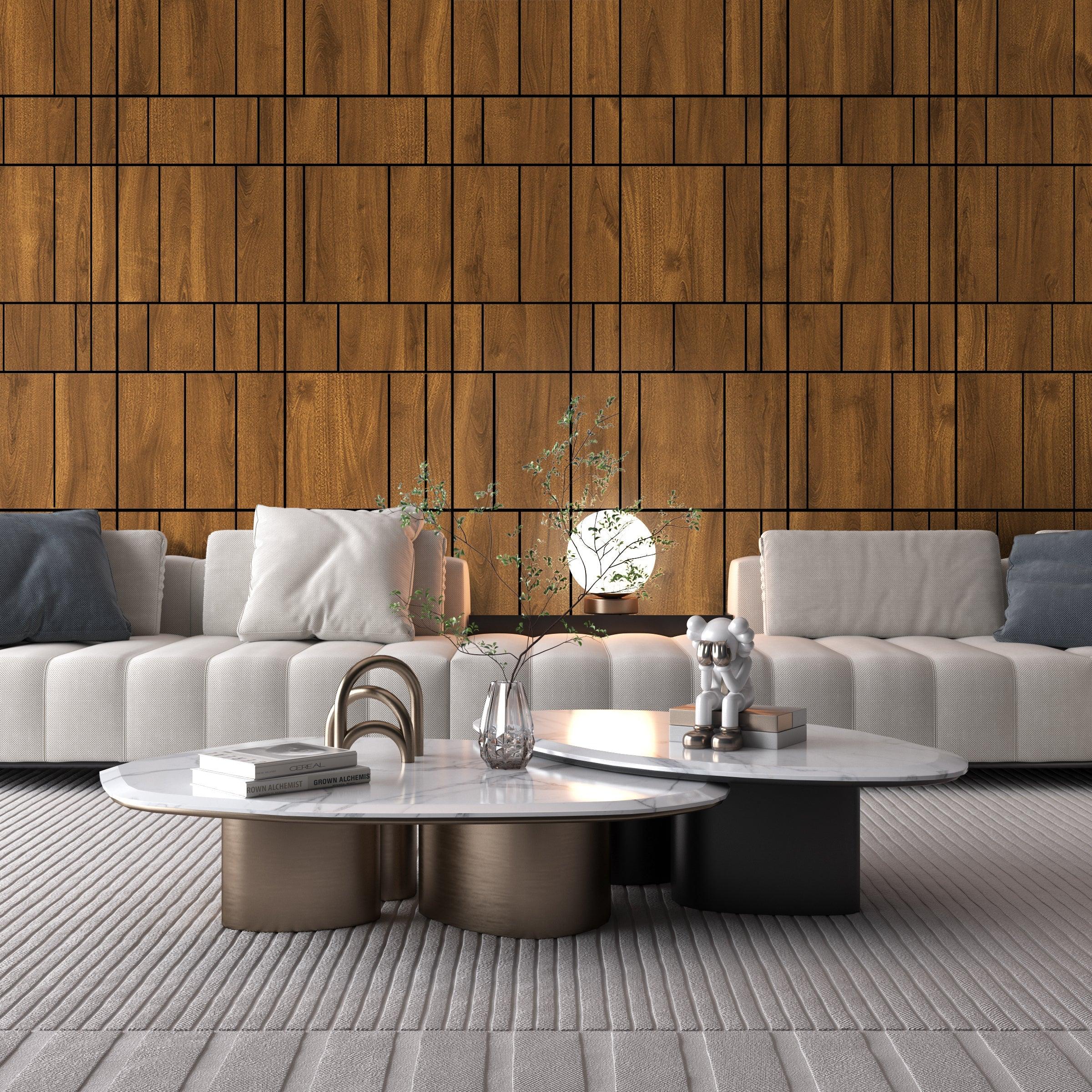 Dark Wood Modular Panels - PRHOMZ