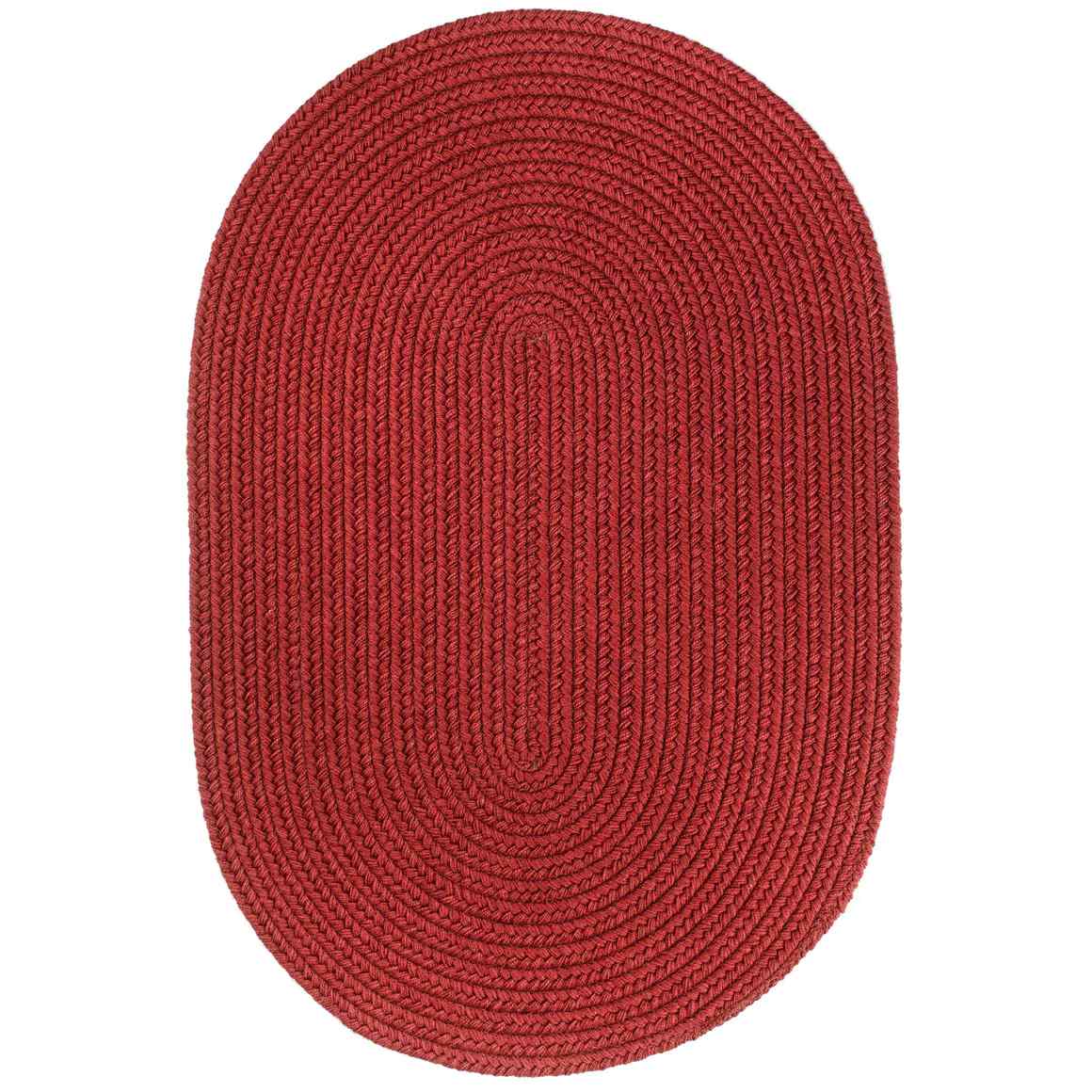Wool Solids Flat Braid Oval Area Rugs