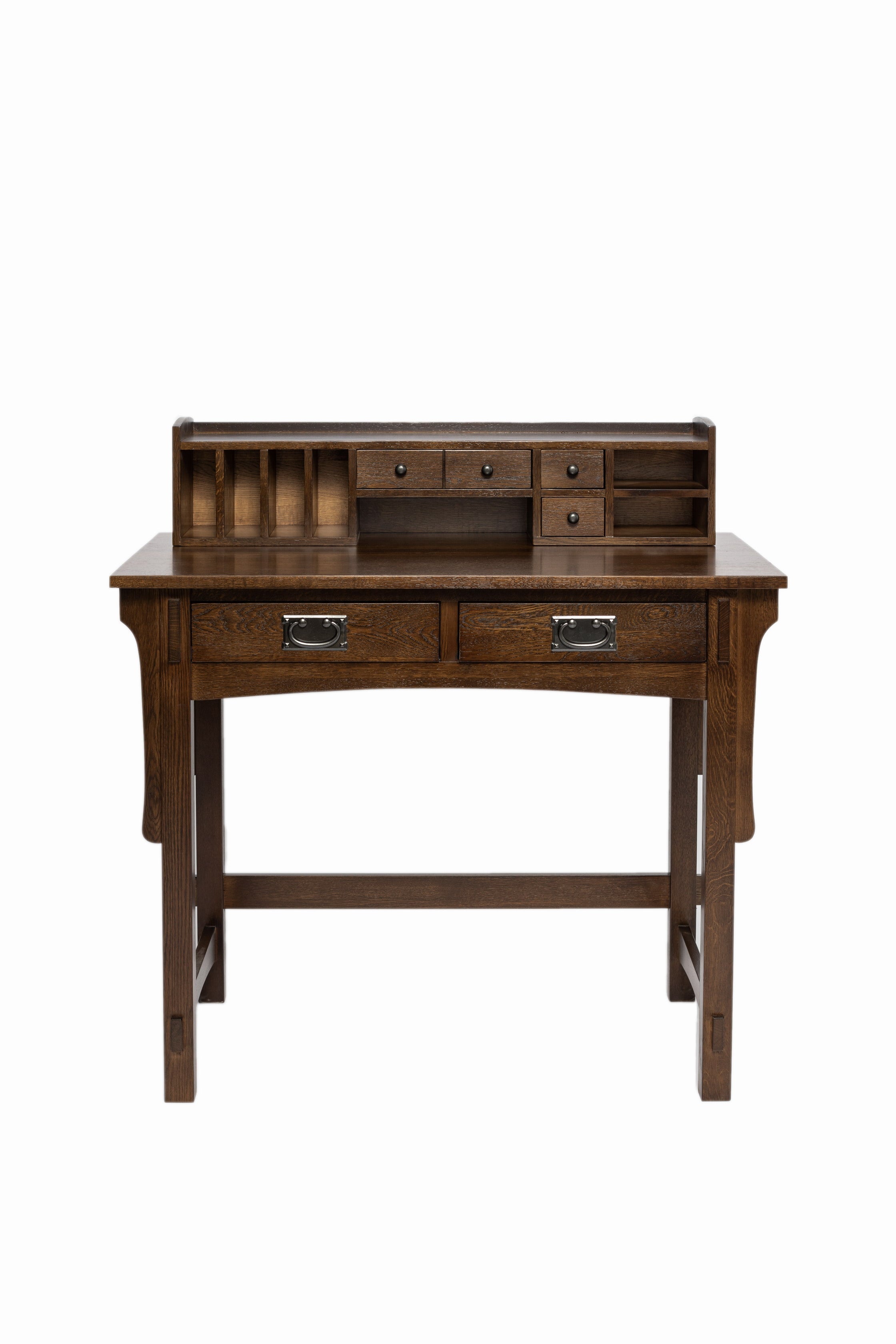 Mission Oak Desk with Removable Organizer - Walnut