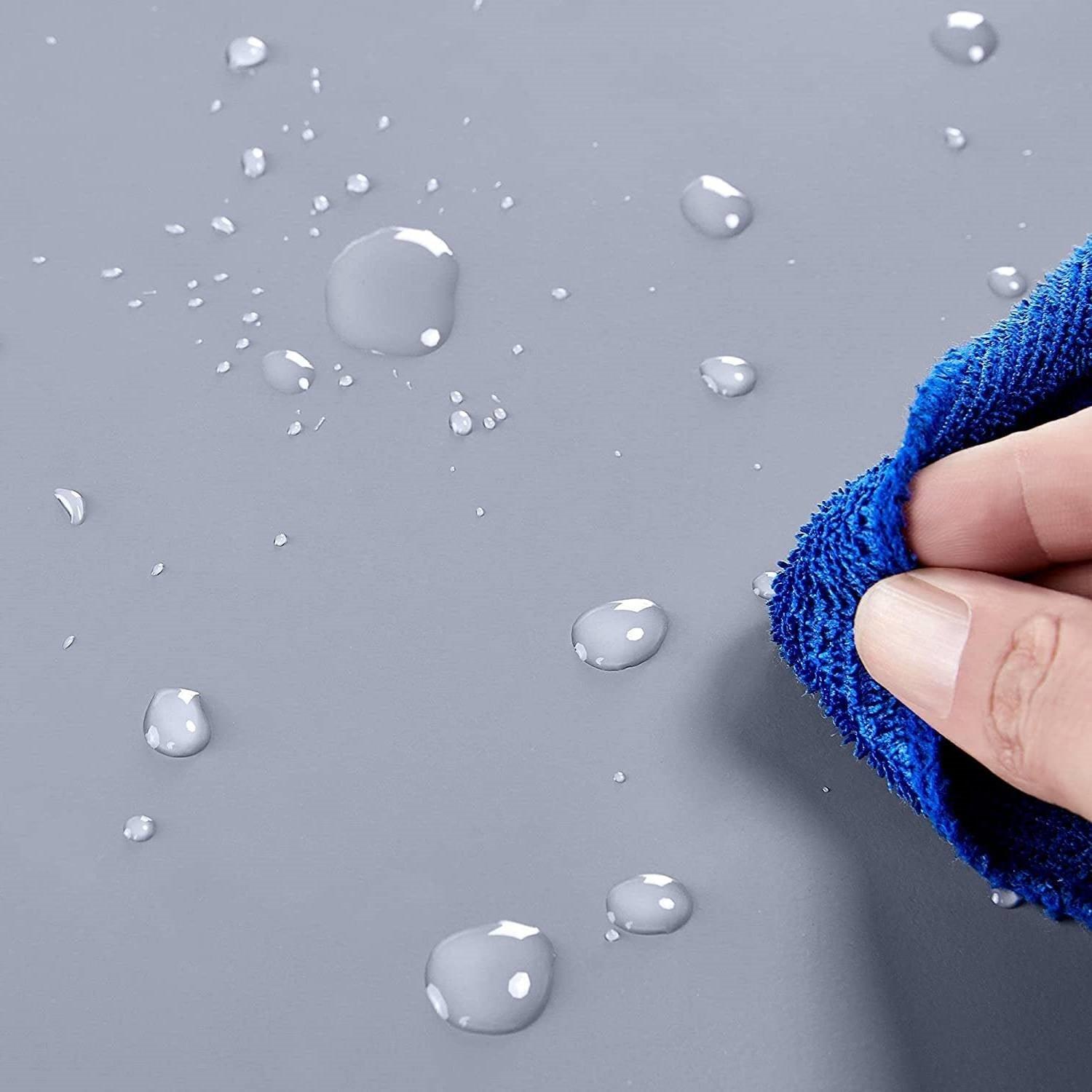 Gray Wood 2-Door Freestanding Bathroom Floor Cabinet Kitchen Storage Cupboard - PRHOMZ