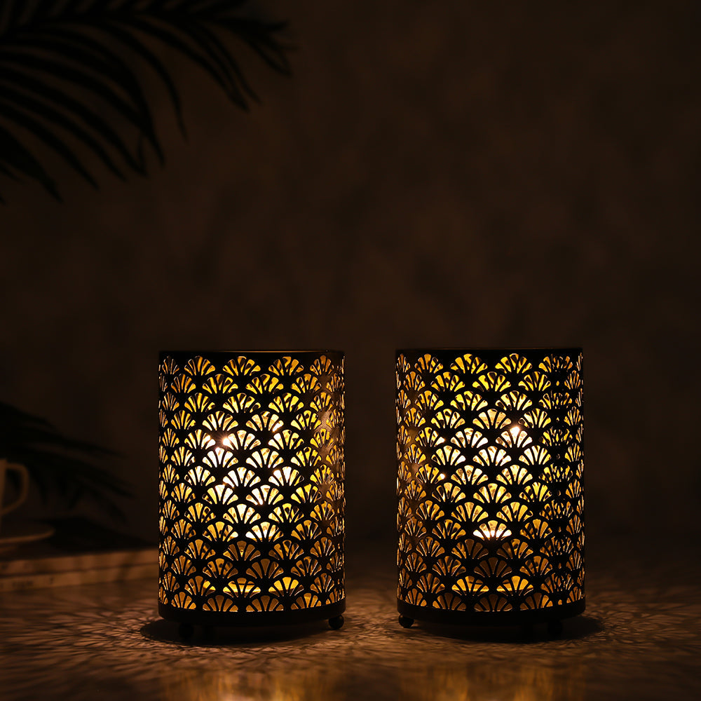 6.5'' Tall Metal Table Lamp Battery Lanterns(Set of 2)-3