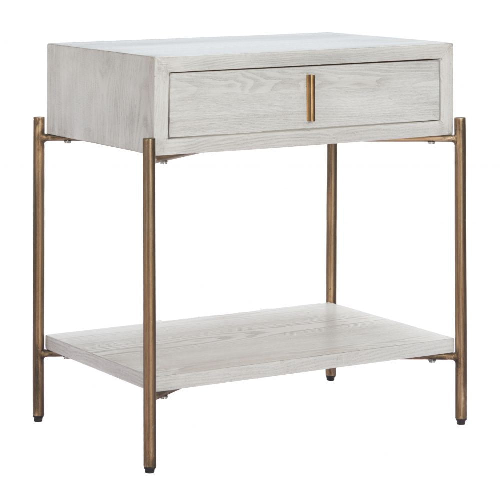 Yoru One Drawer Wood Nightstand
