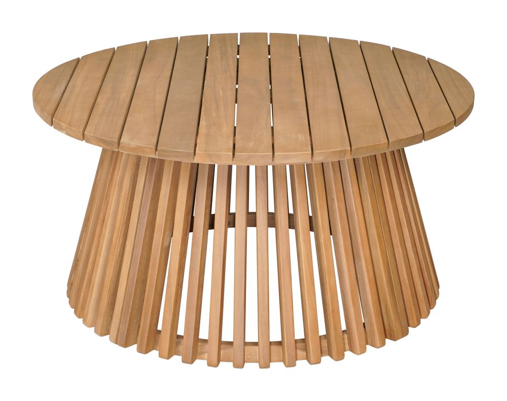 Zahara Natural Wooden Round Coffee Table
