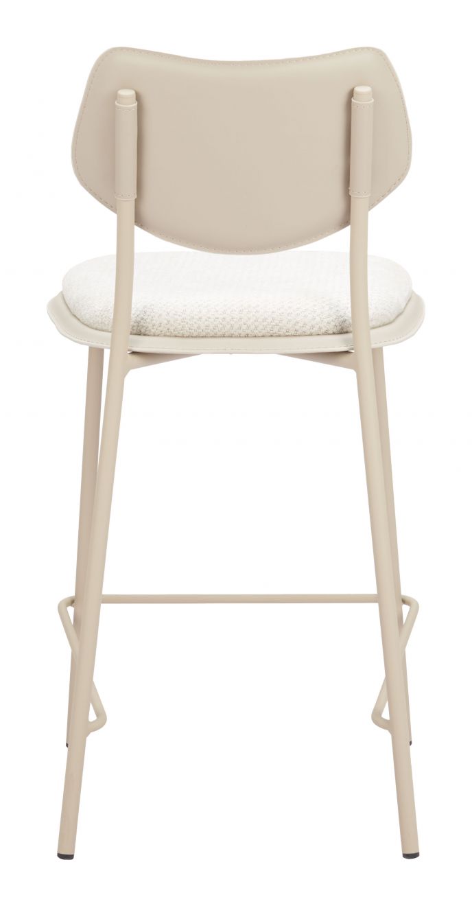 Zeal White Faux Leather Counter Stool 4PC