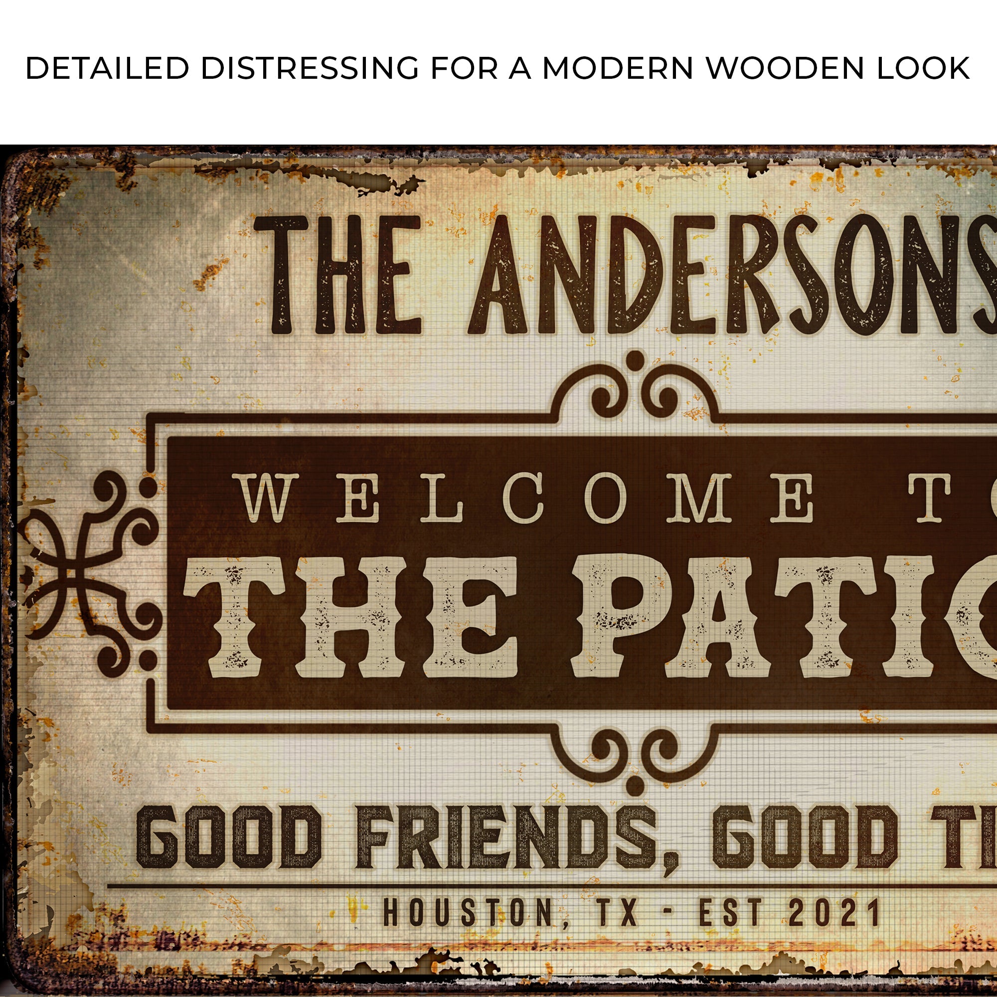 Welcome To The Patio Sign