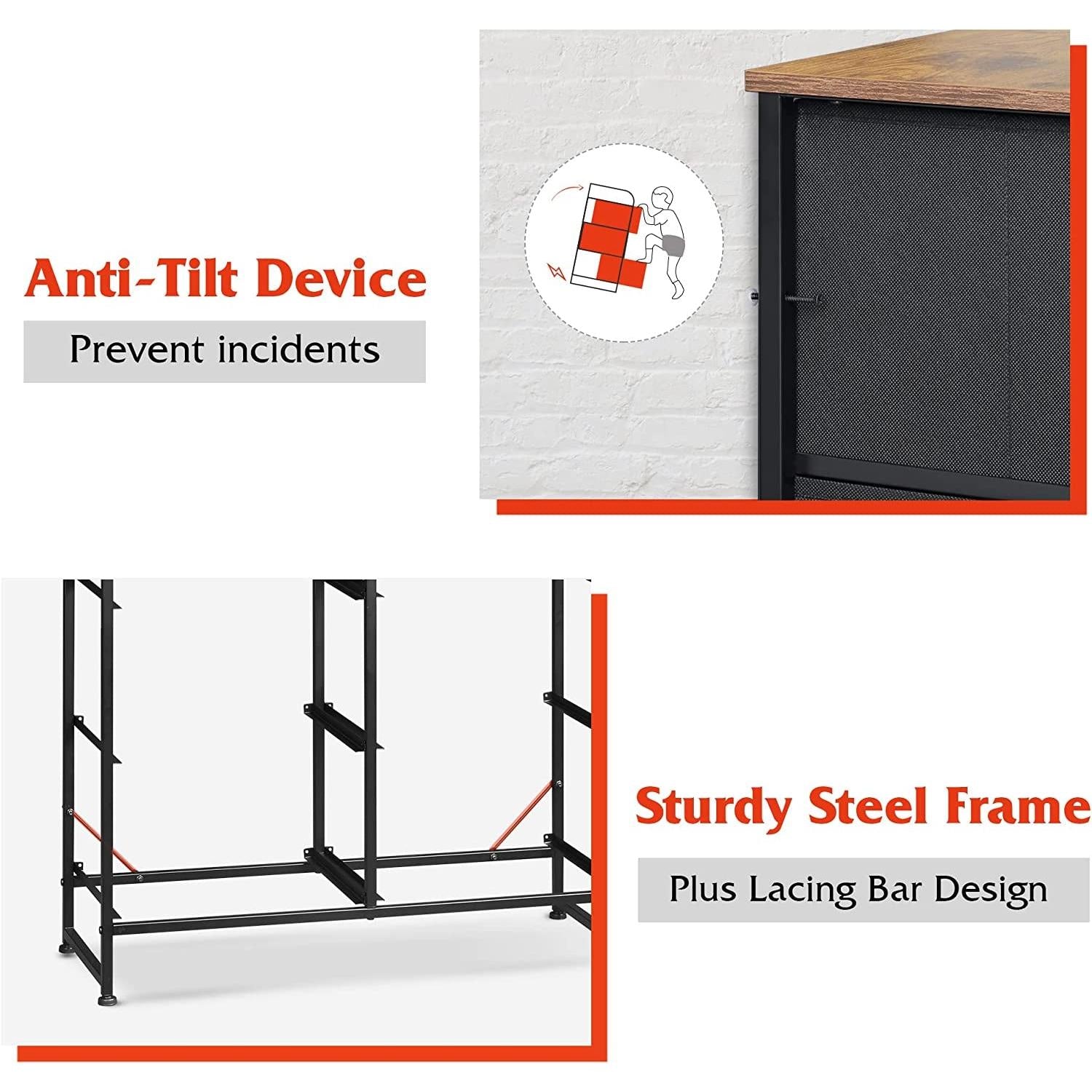 6 Drawer Dresser Rustic Brown For Bedroom Storage Solutions