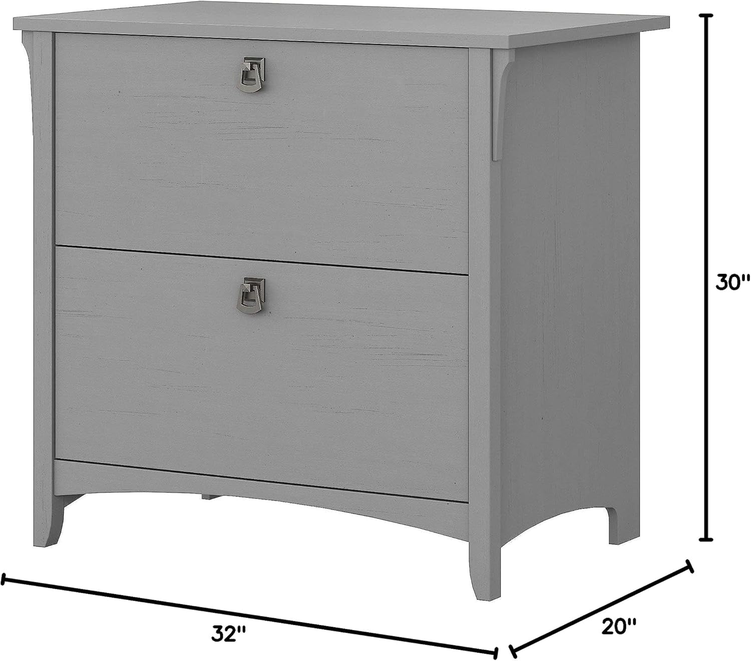 Salinas 2 Drawer Lateral File Cabinet Cape Cod Gray