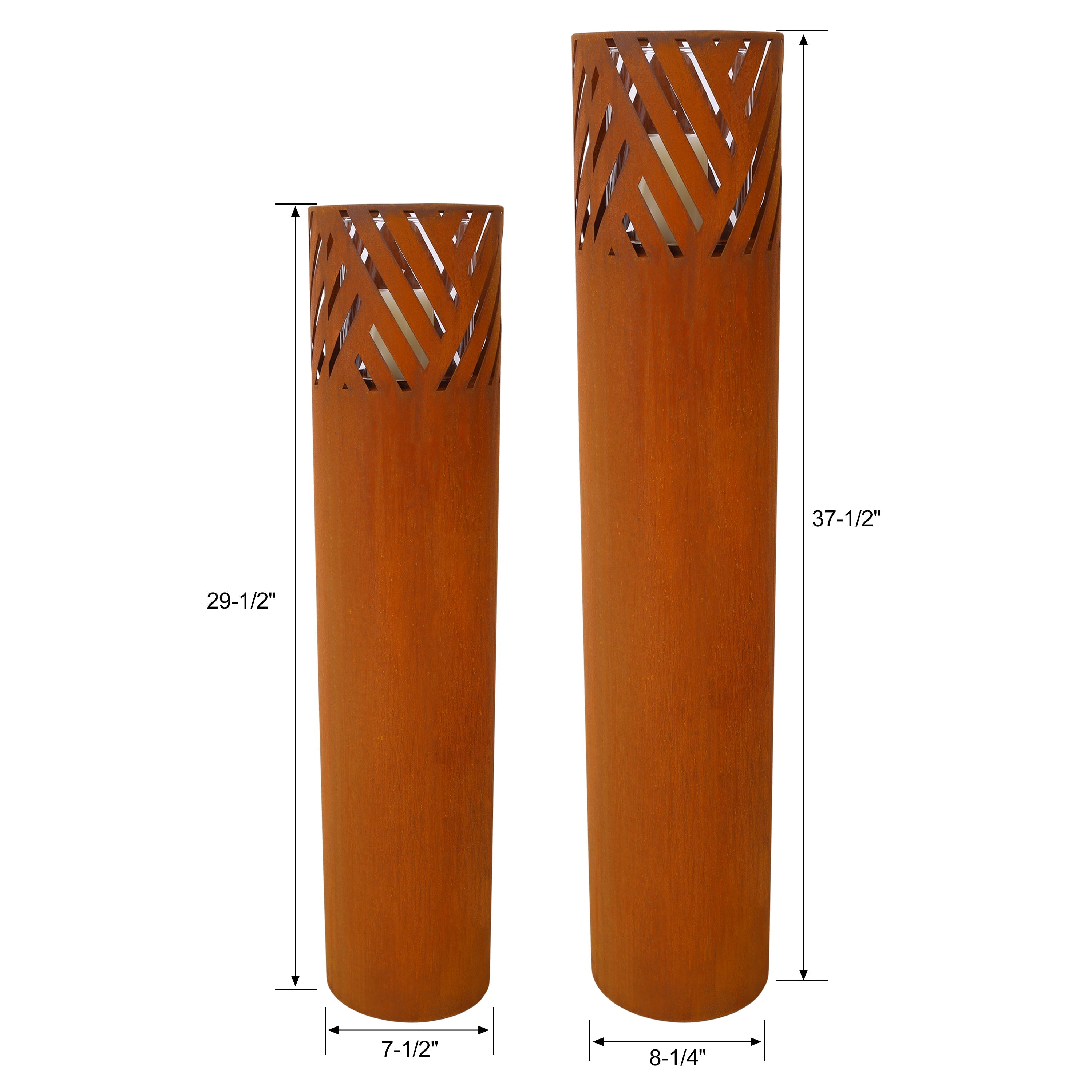 Lantern Column, Set of 2, Decorative Columns for Outdoor and Indoor Use