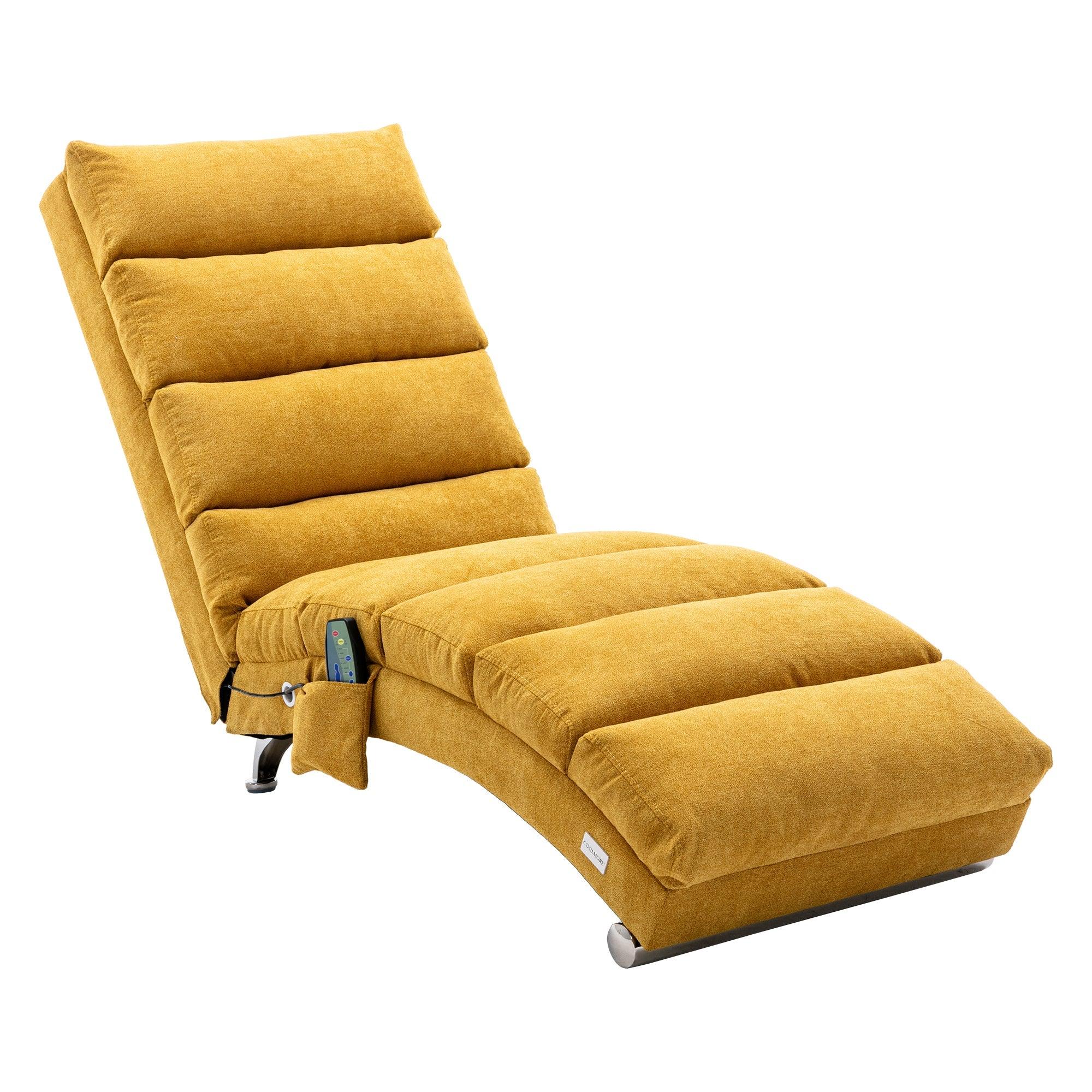 Linen Chaise Lounge Modern Message Chair - PRHOMZ