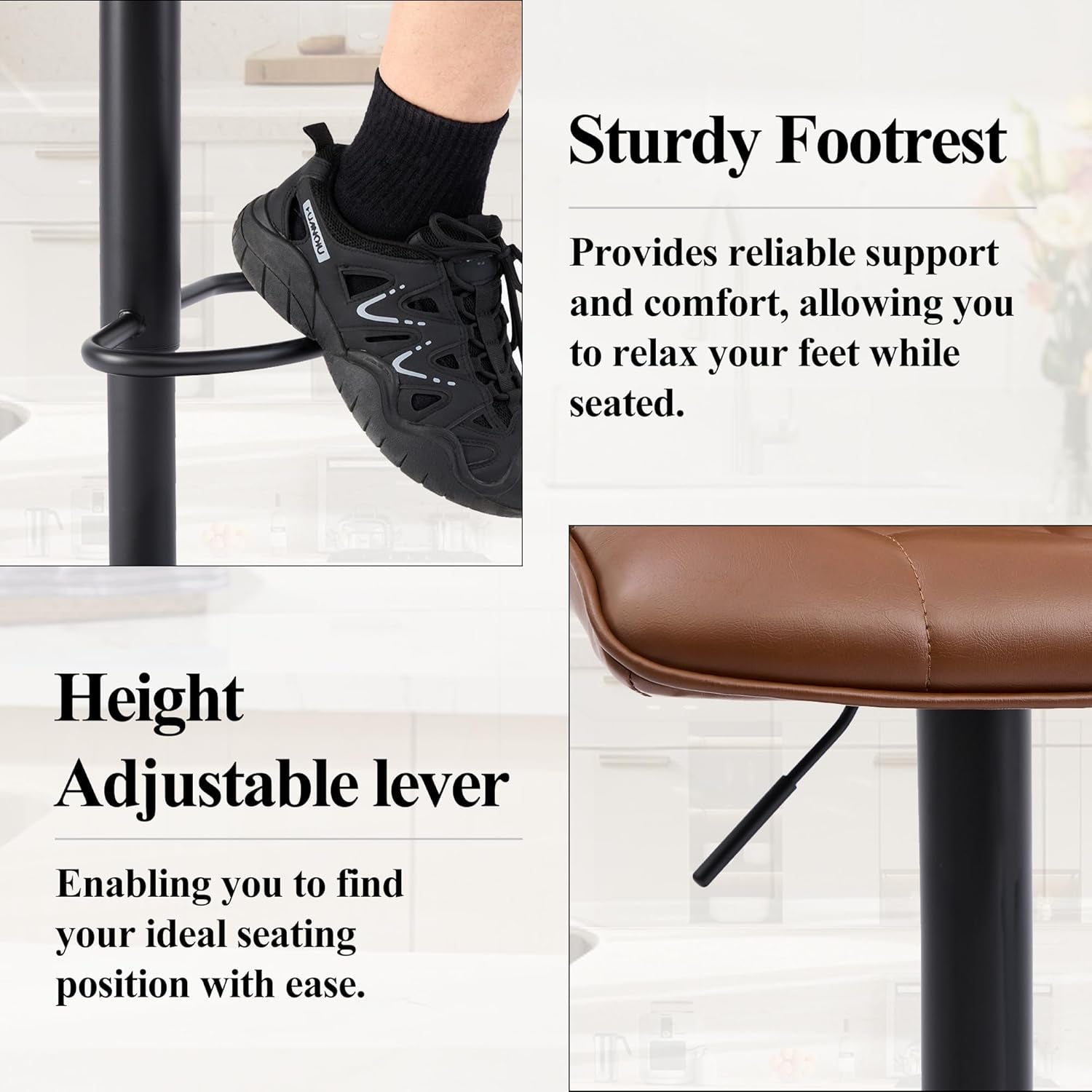 Swivel Counter Height Bar Stools Set of Three