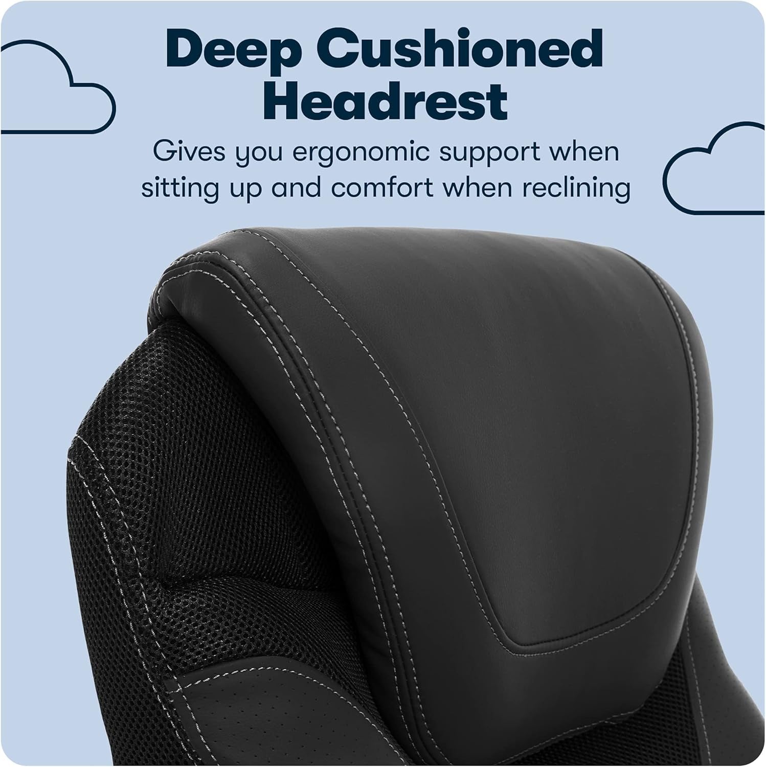 Black Executive Office Chair With Air Lumbar Technology