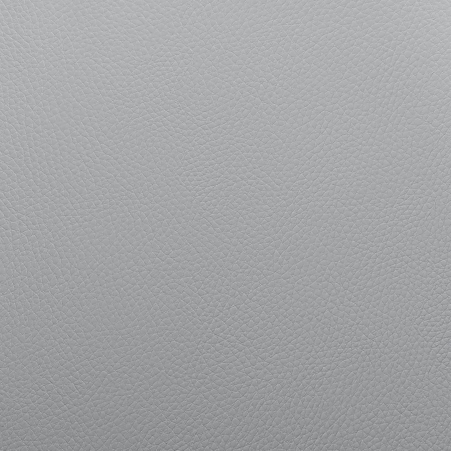 Grey Faux Leather Swivel Bar Stool With Adjustable Height