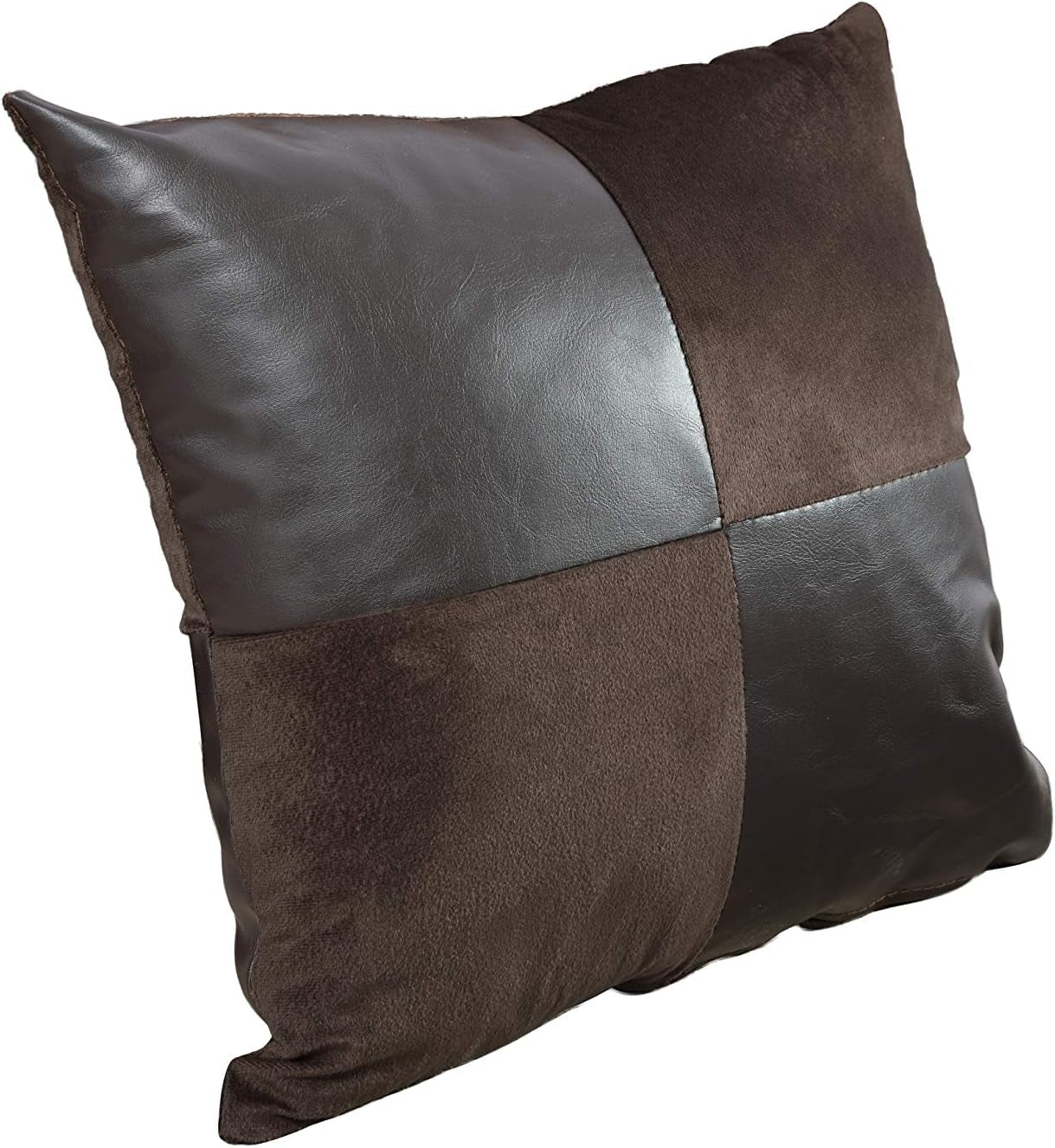 3-Piece Contemporary Sectional Sofa With Chaise And Storage Ottoman Chocolate