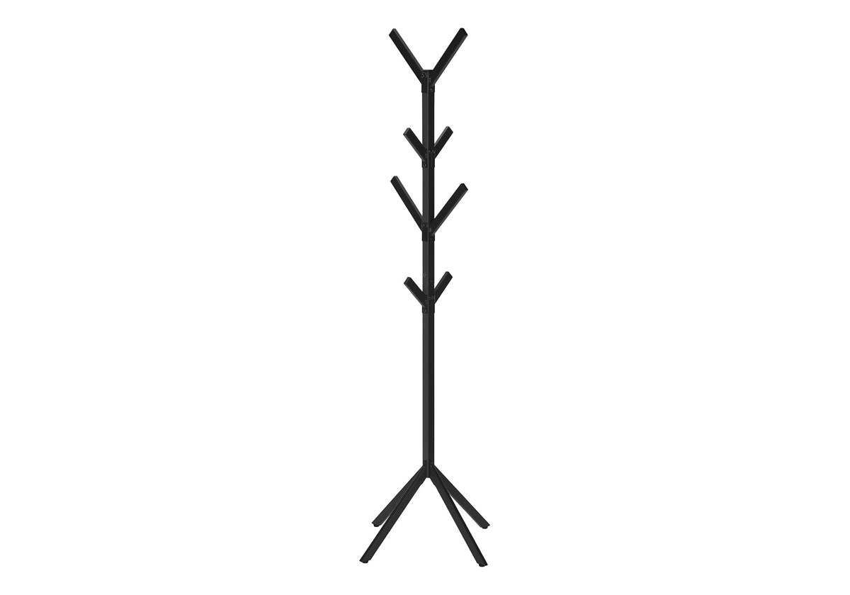 Coat Rack, Hall Tree, Free Standing, 8 Hooks, Entryway, 70"h, Bedroom