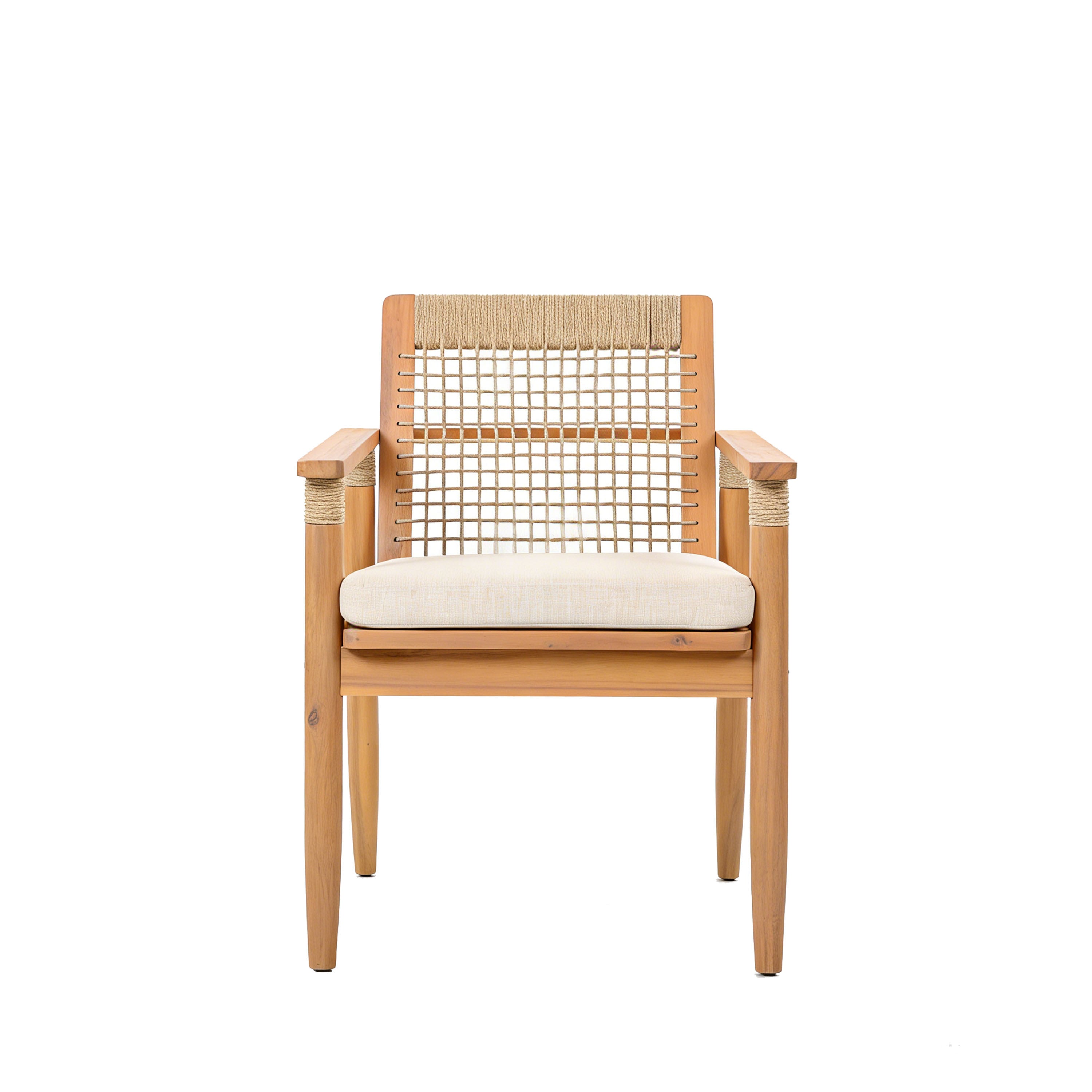 7 Pieces Acacia Wood Outdoor Dining Set with Cushions