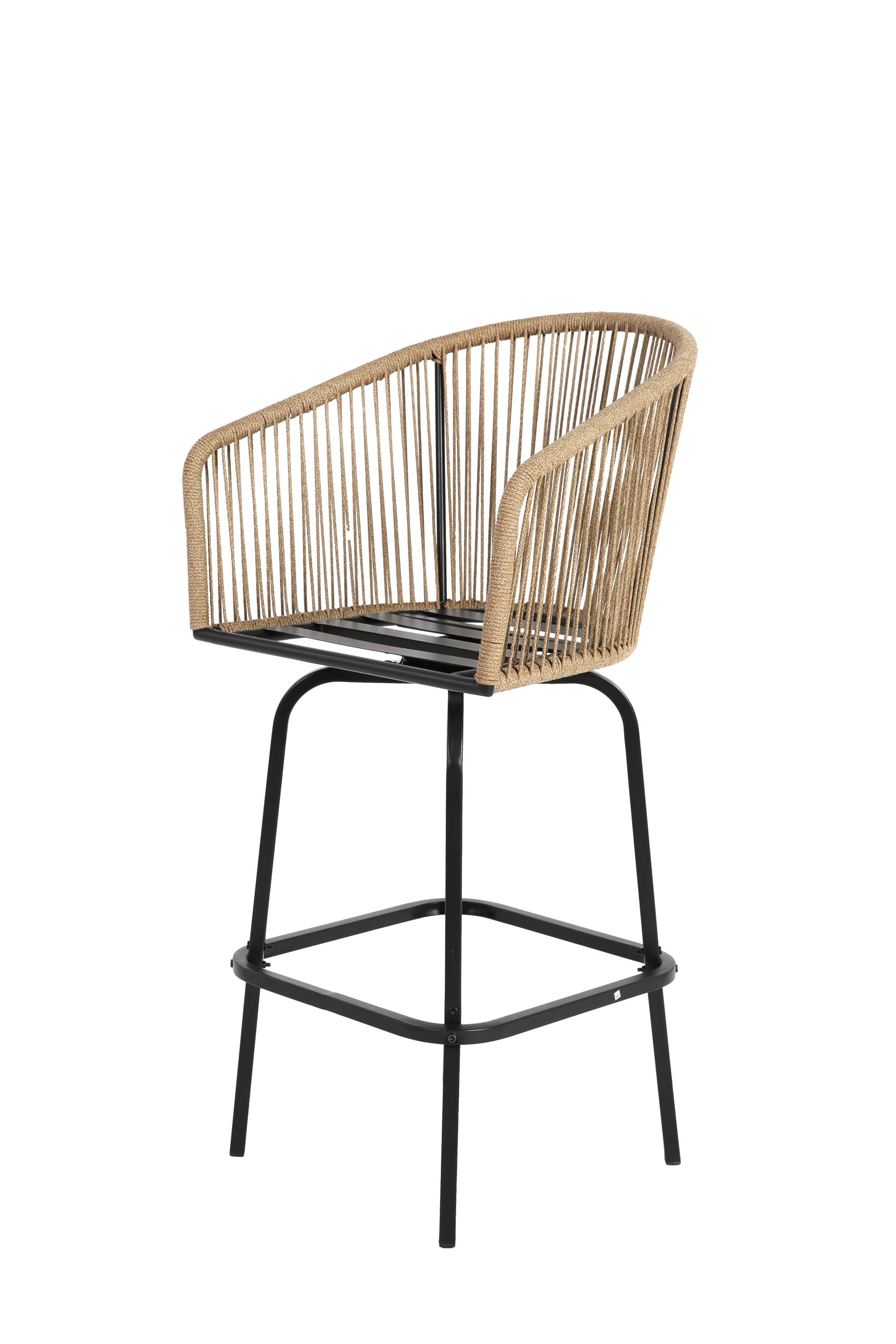 Outdoor Bar Stools Set of 4 with Armrests and Backrest