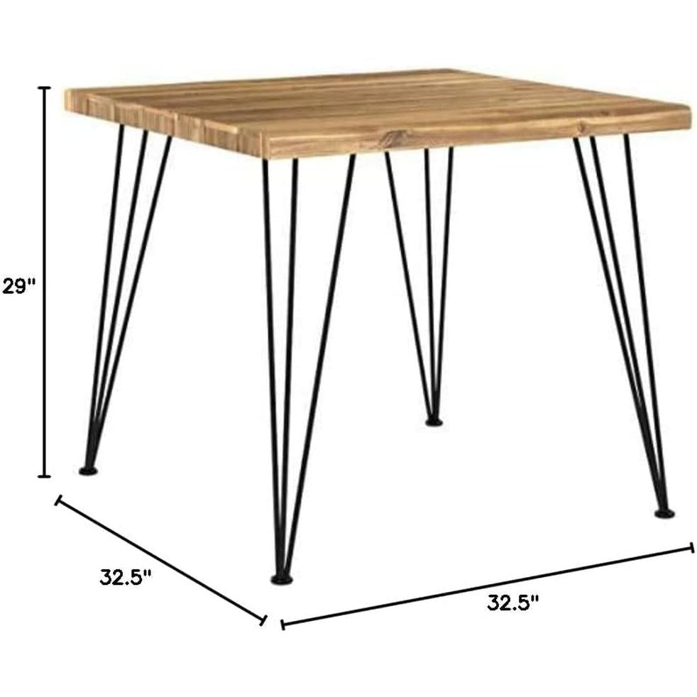 Industrial Acacia Wood Dining Table 150 to 200 cm Rustic