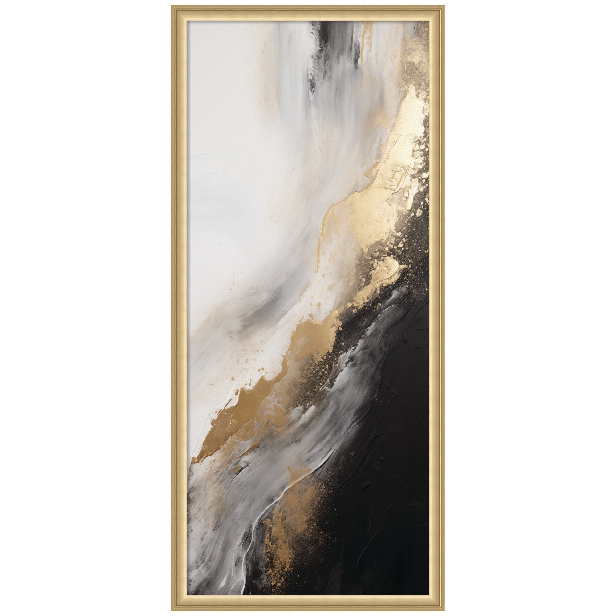 Luxe Drift Modern Glamour Abstract by The Creative Bunch Studio Framed Wall Art Print