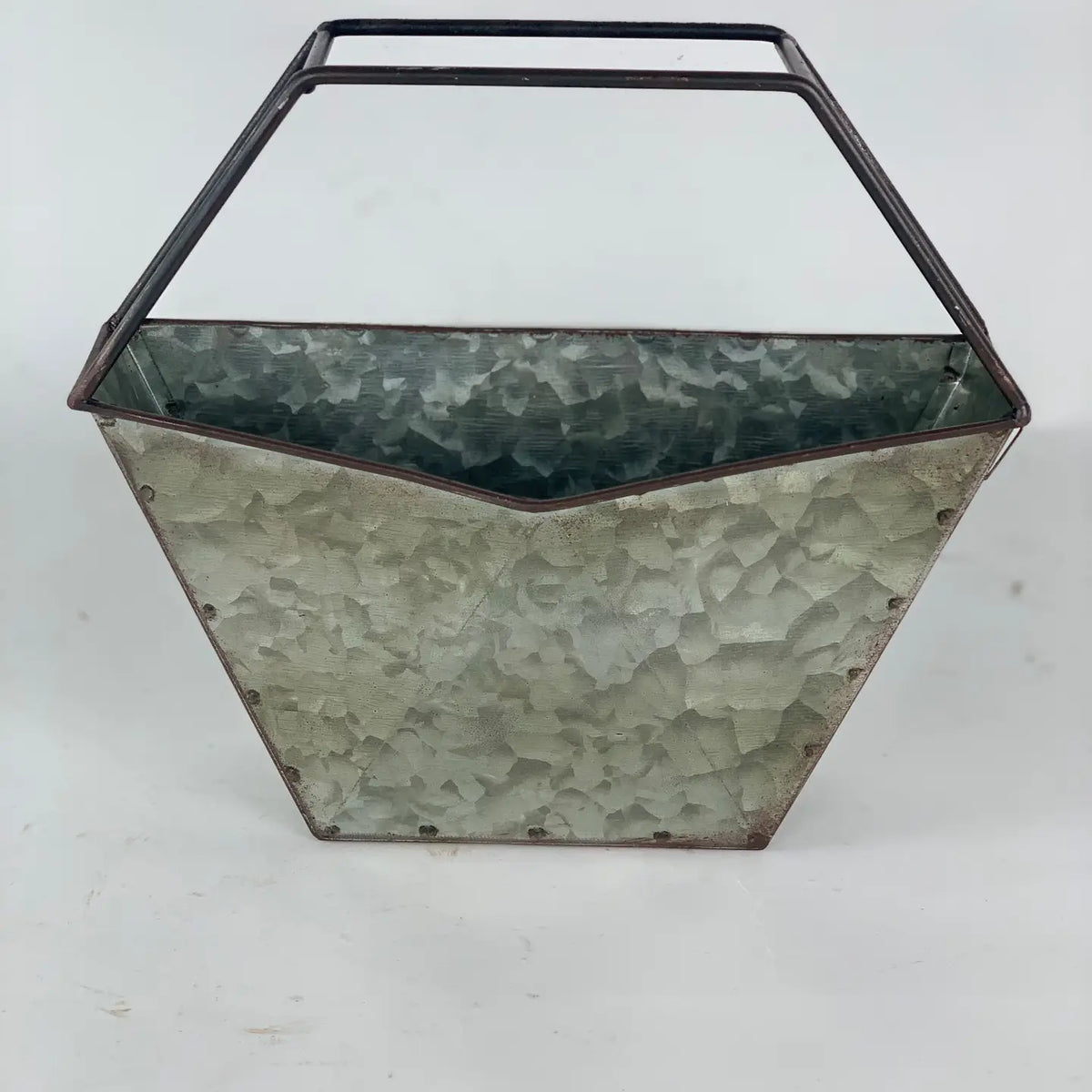 Galvanized Zinc Desktop Planter
