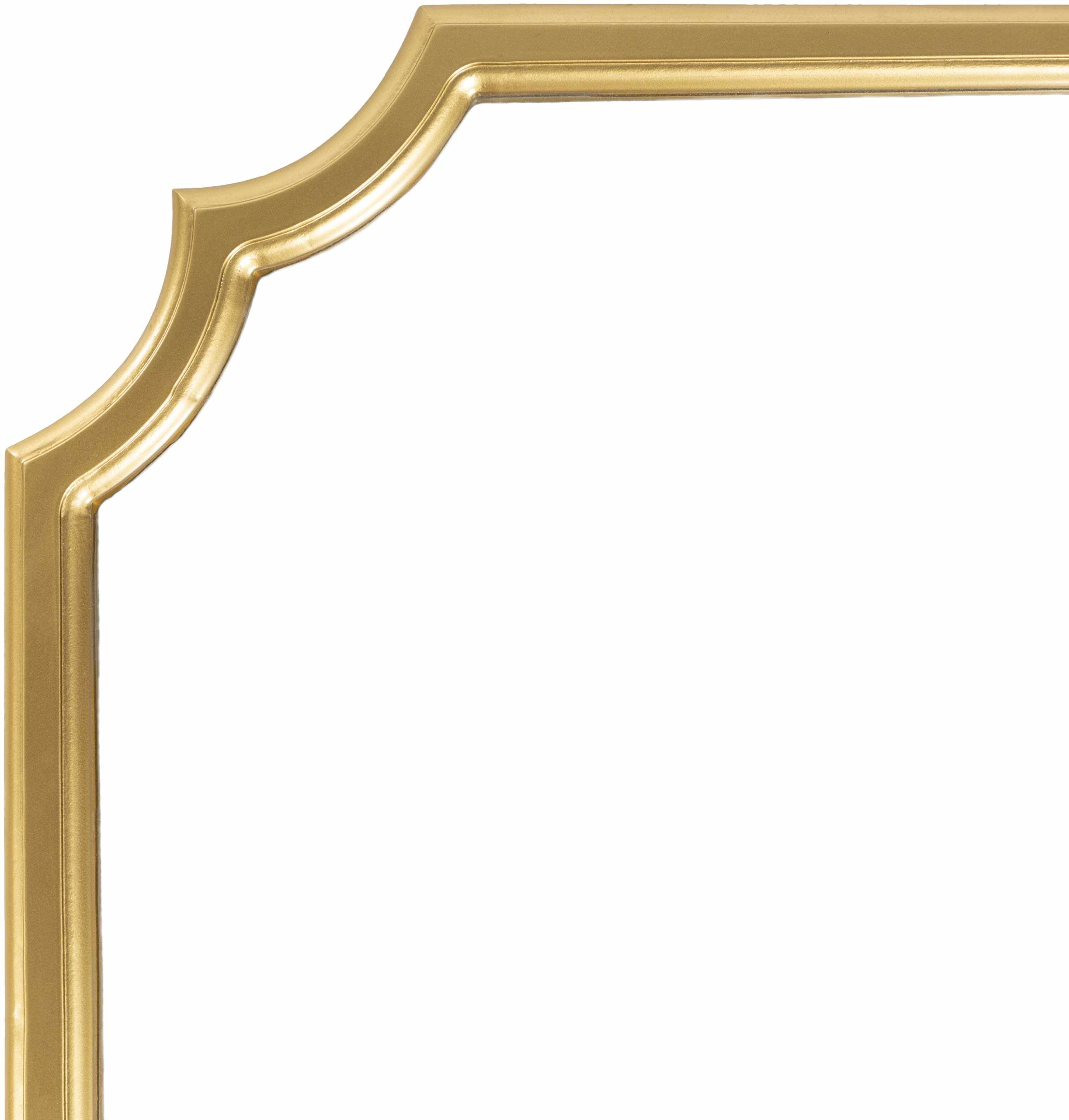 Abangay Gold Contemporary Wood Frame Mirror - PRHOMZ