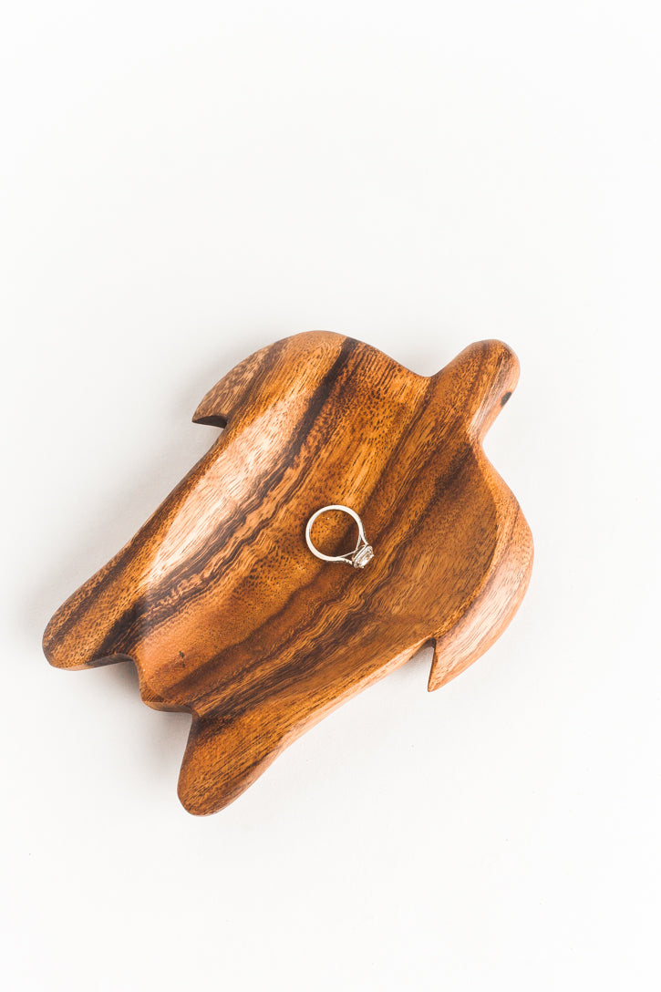 Acacia Wood Turtle Dish-1