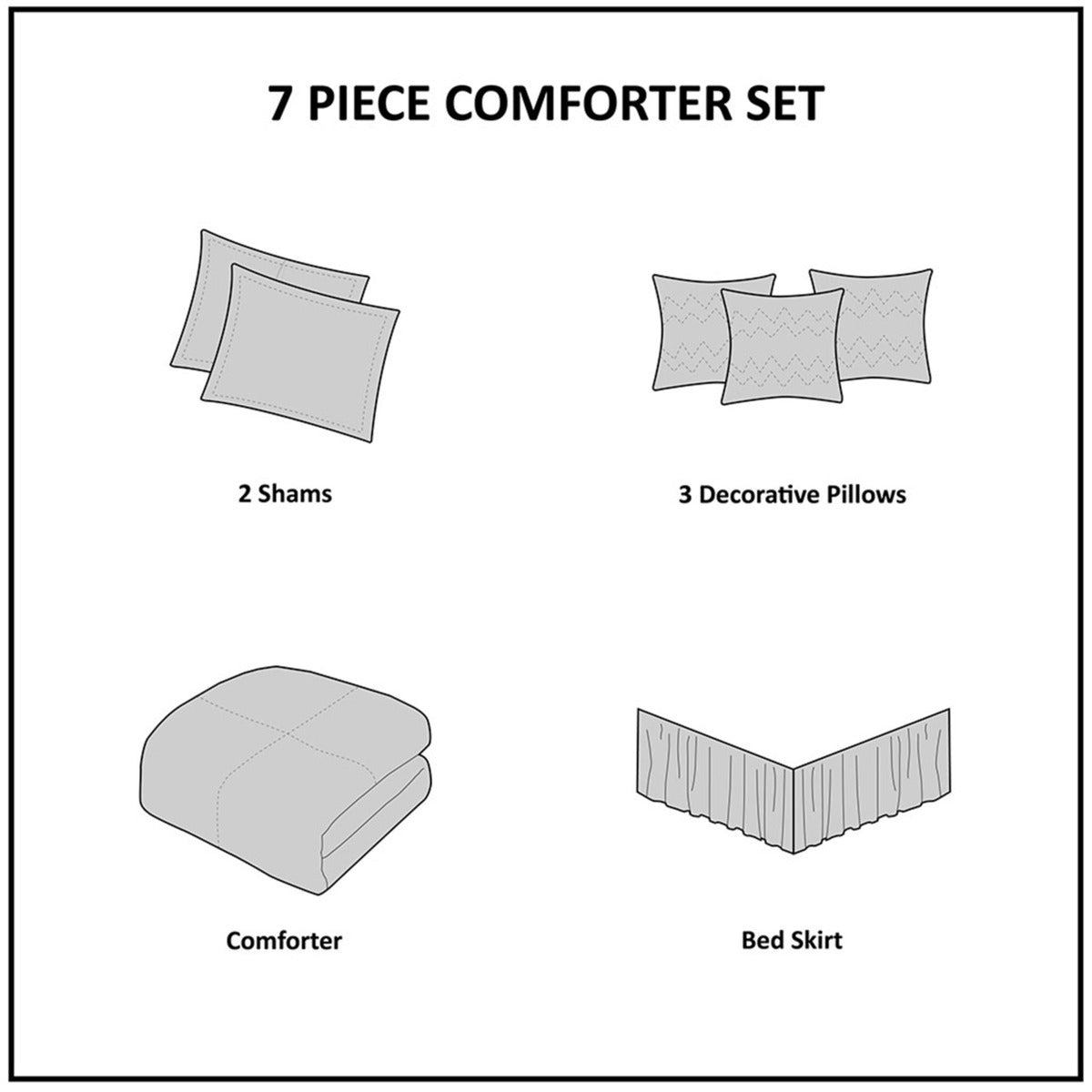 7 PC Pieced Faux Suede Comforter Set Red Queen