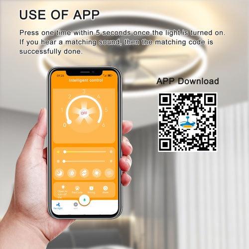 Ceiling Fan With Lighted Dimmable LEDs Unusable Unusable Platform - PRHOMZ