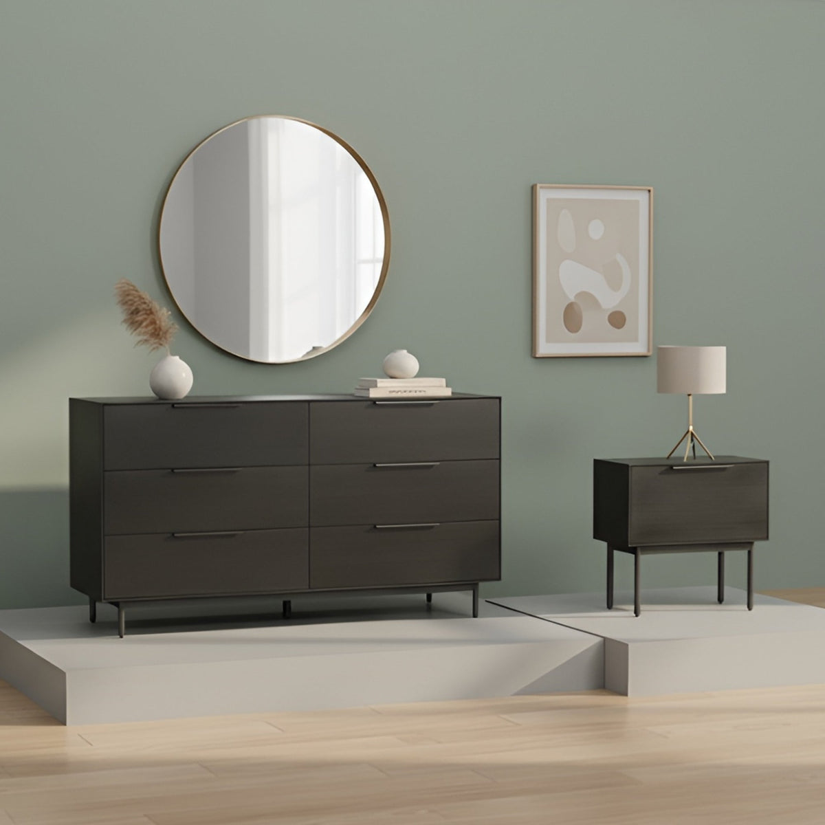 Akira Nightstand, Black