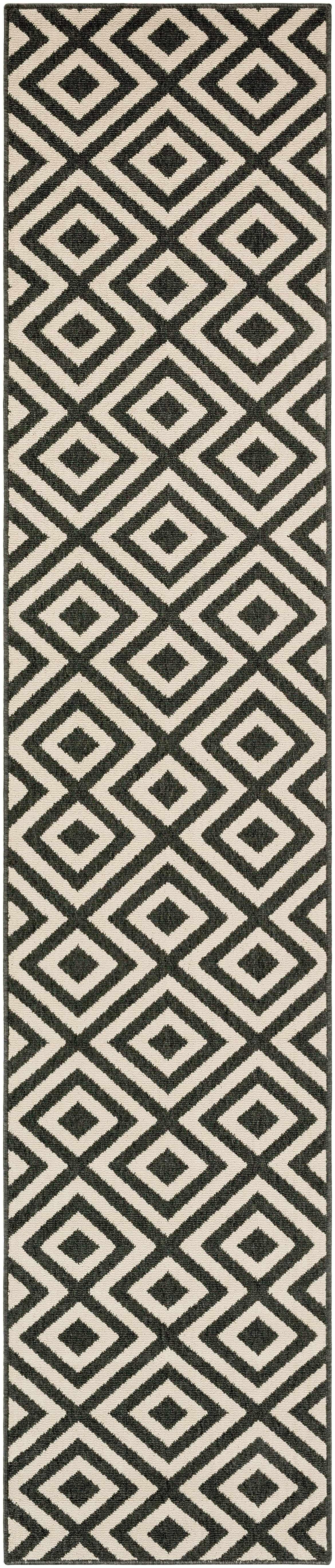 Spilsby Black Trellis Outdoor Rug - PRHOMZ