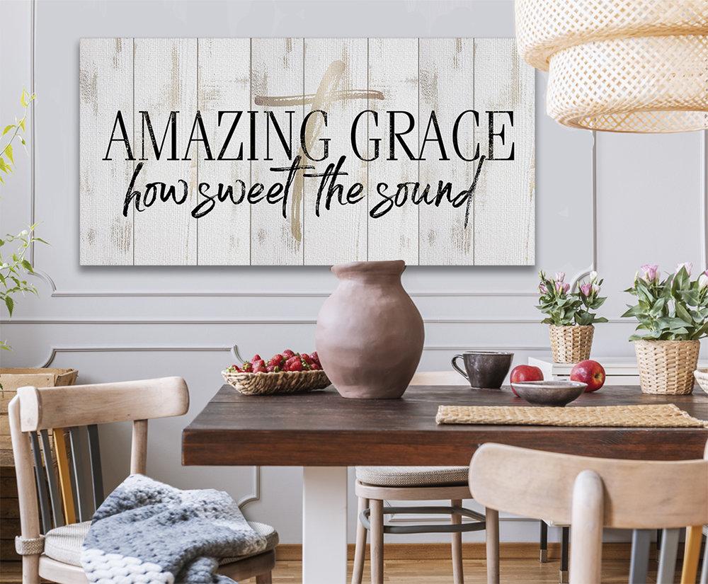 Amazing Grace How Sweet The Sound - Canvas