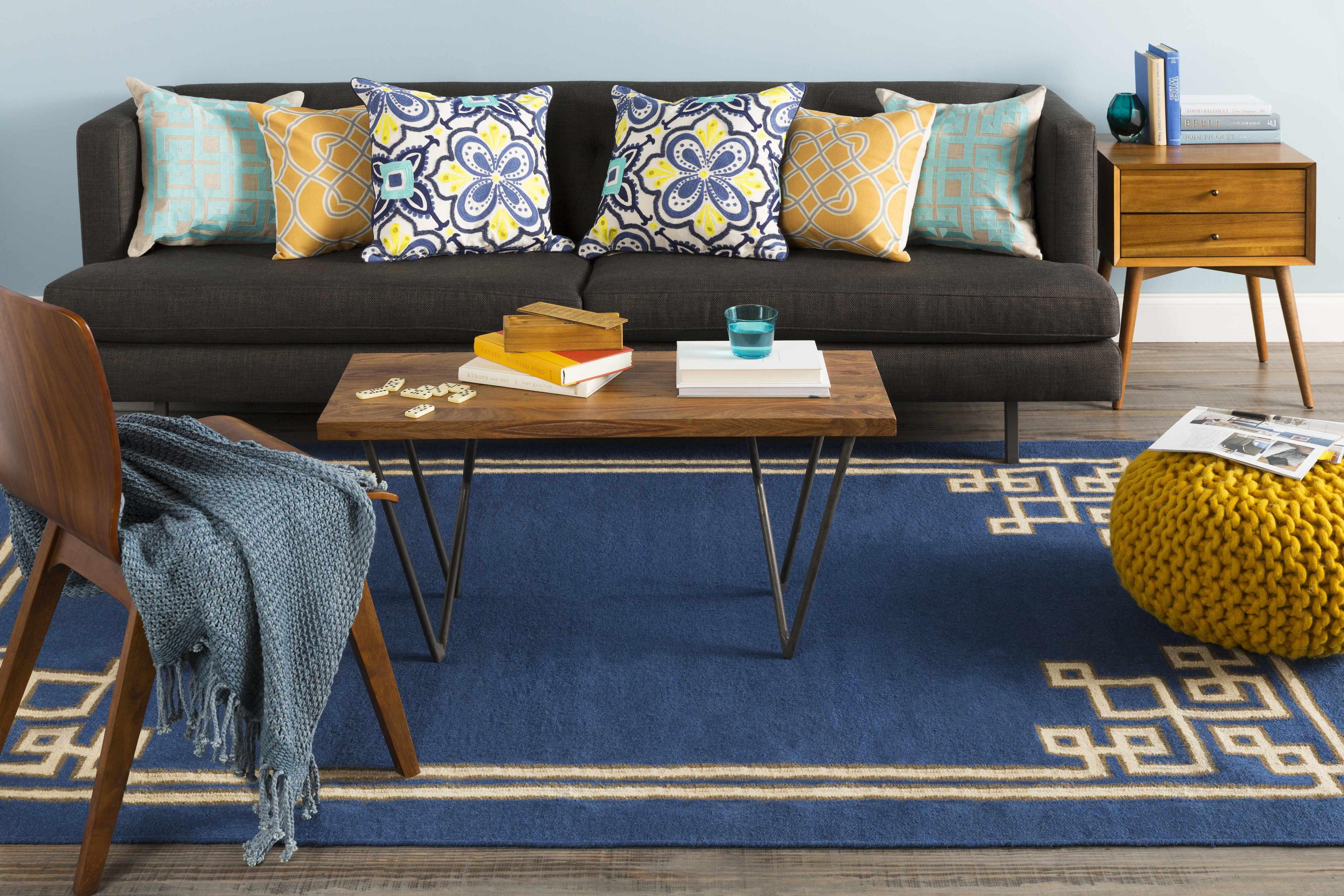 Plenty Aqua Geometric Pattern Accent Pillow - Clearance - PRHOMZ