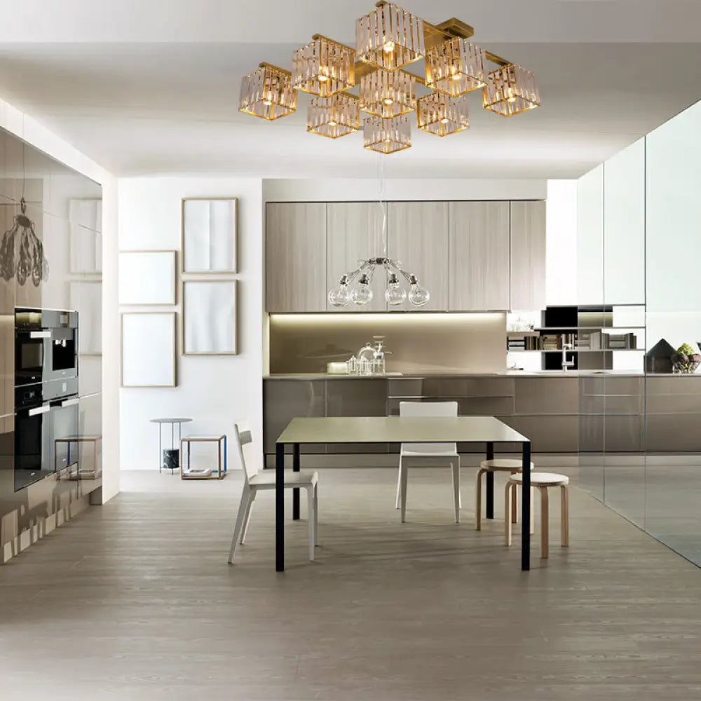 Anya Modern Crystal Chandelier | Dining Room Home Lighting