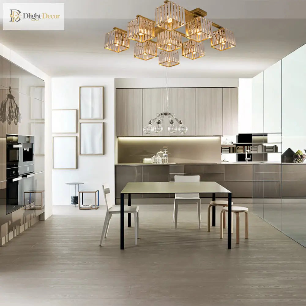 Anya Modern Crystal Chandelier | Dining Room Home Lighting