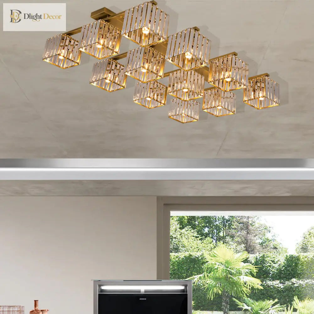 Anya Modern Crystal Chandelier | Dining Room Home Lighting