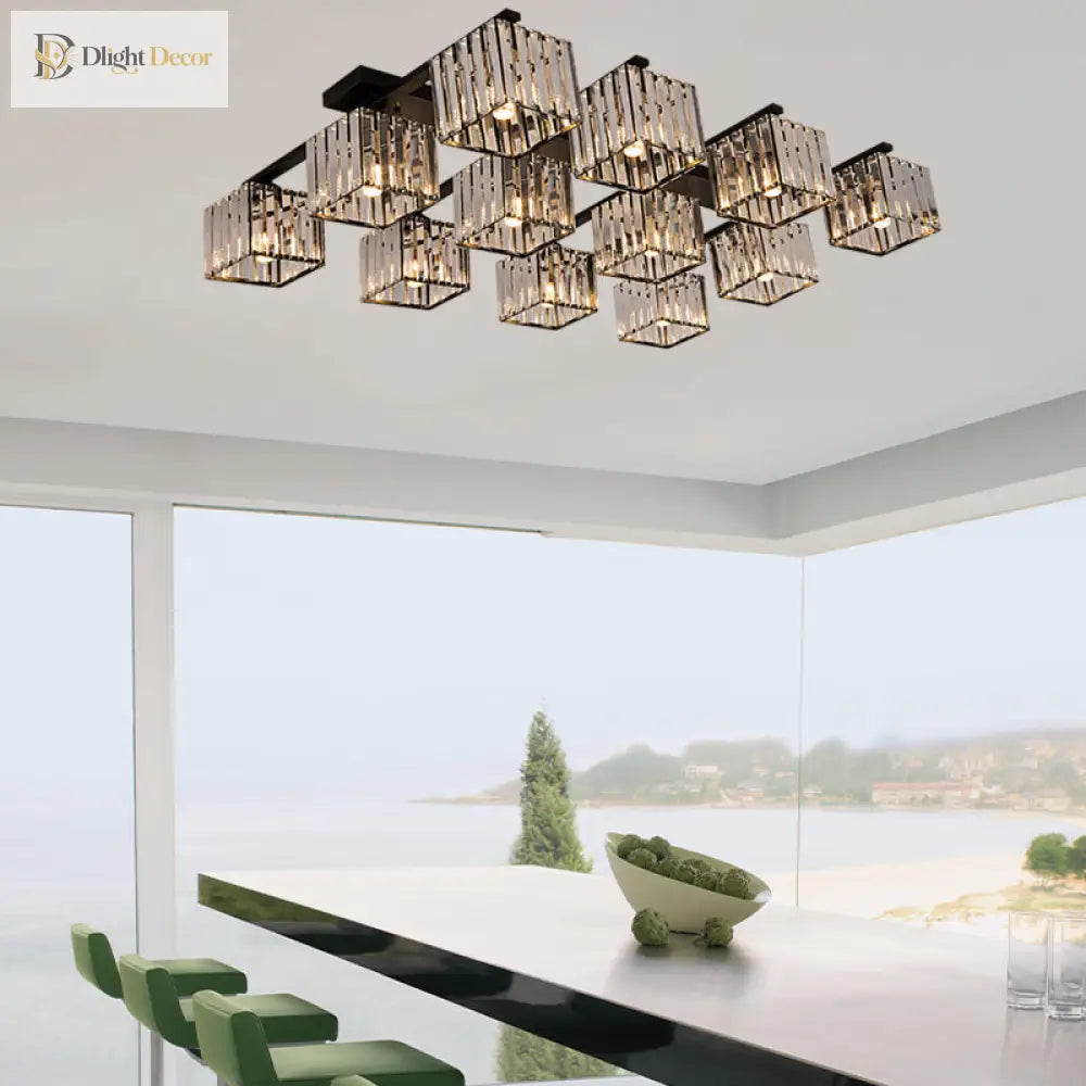 Anya Modern Crystal Chandelier | Dining Room Home Lighting
