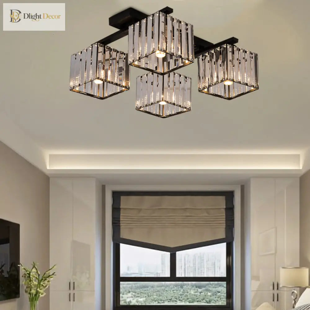 Anya Modern Crystal Chandelier | Dining Room Home Lighting