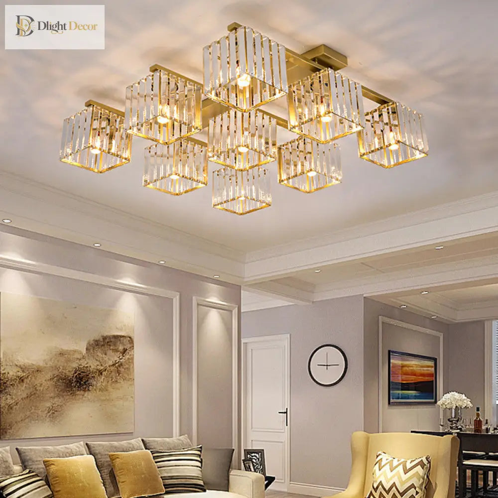 Anya Modern Crystal Chandelier | Dining Room Home Lighting