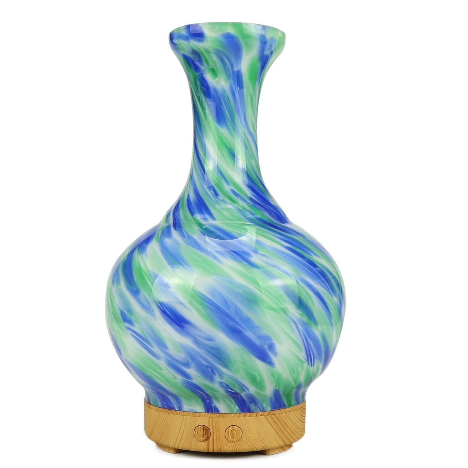 Aroma Atomiser - Glass Vase Blue and Green UK Plug - PRHOMZ