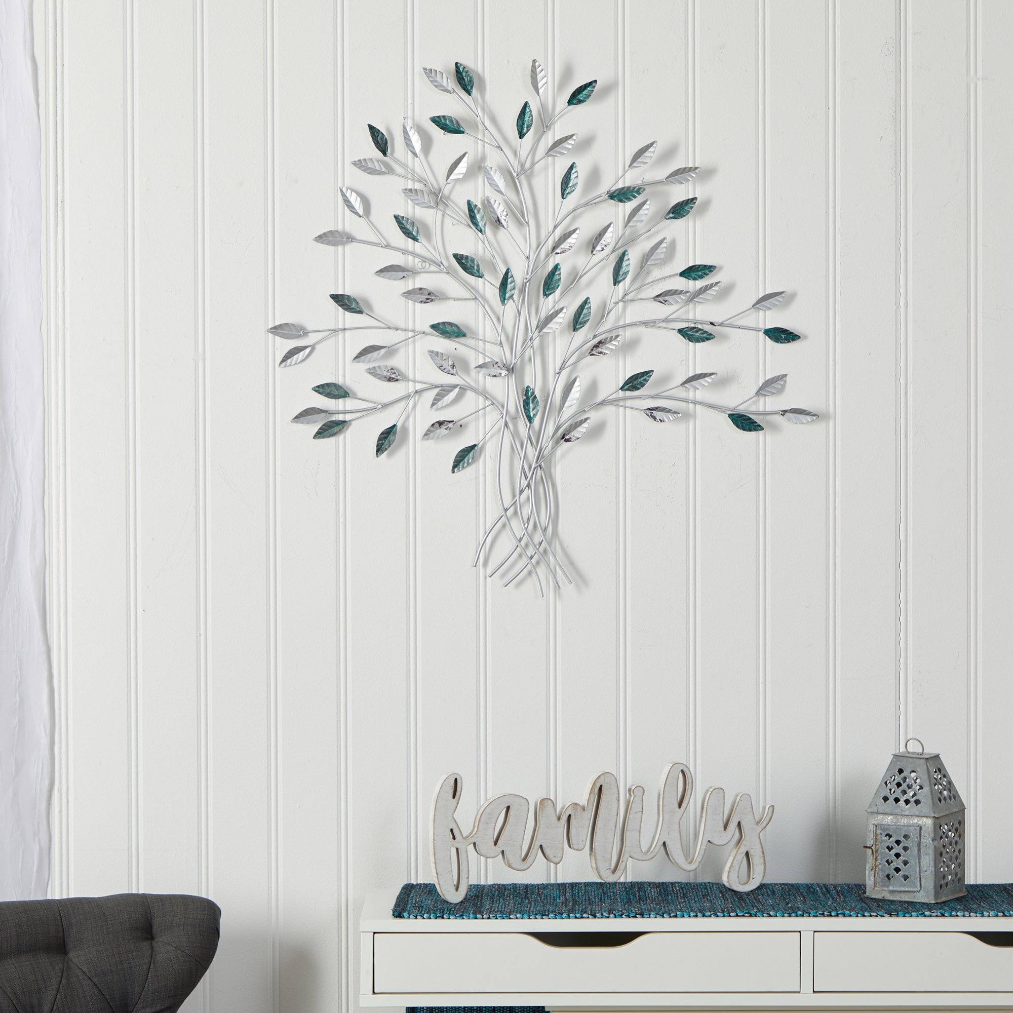 30” x 30” Hand-Painted Metal Tree of Life Wall Art Decor