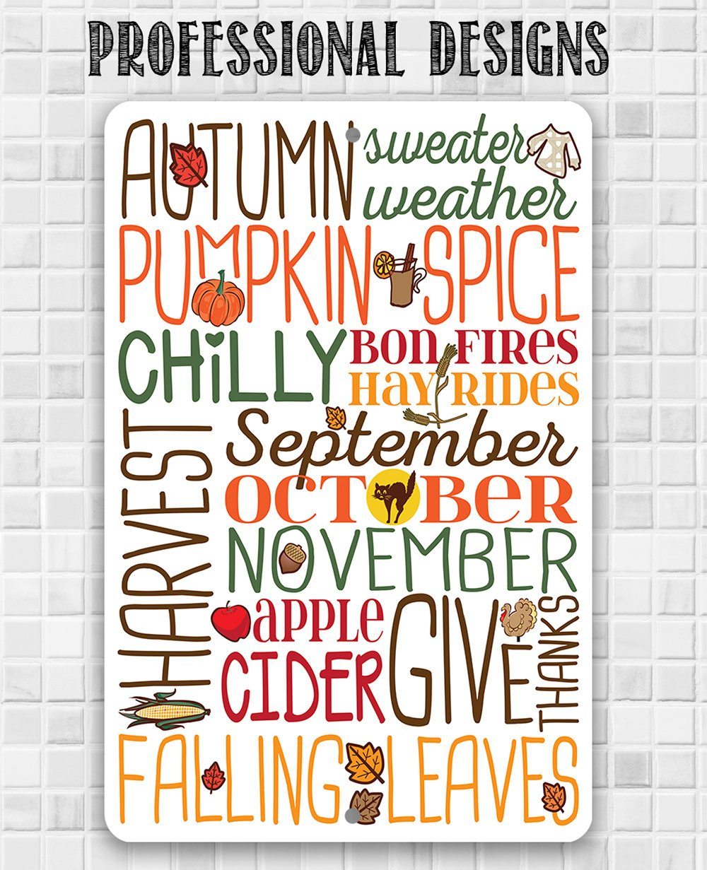 Autumn Sweater Weather - Metal Sign