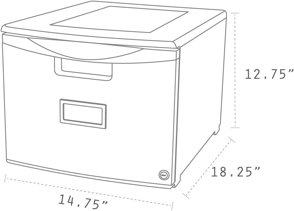 Plastic One Drawer File Cabinet Locking For Home Office