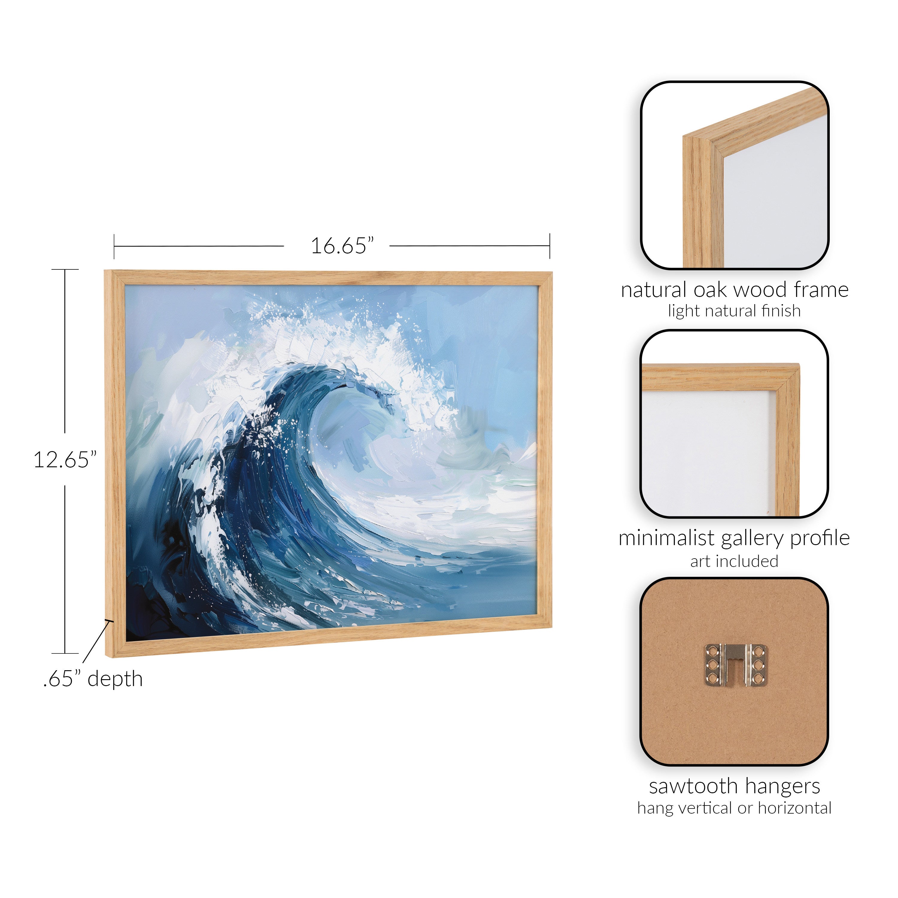 Gallery Abstract Painterly Coastal Ocean Wave Print by The Creative Bunch Studio