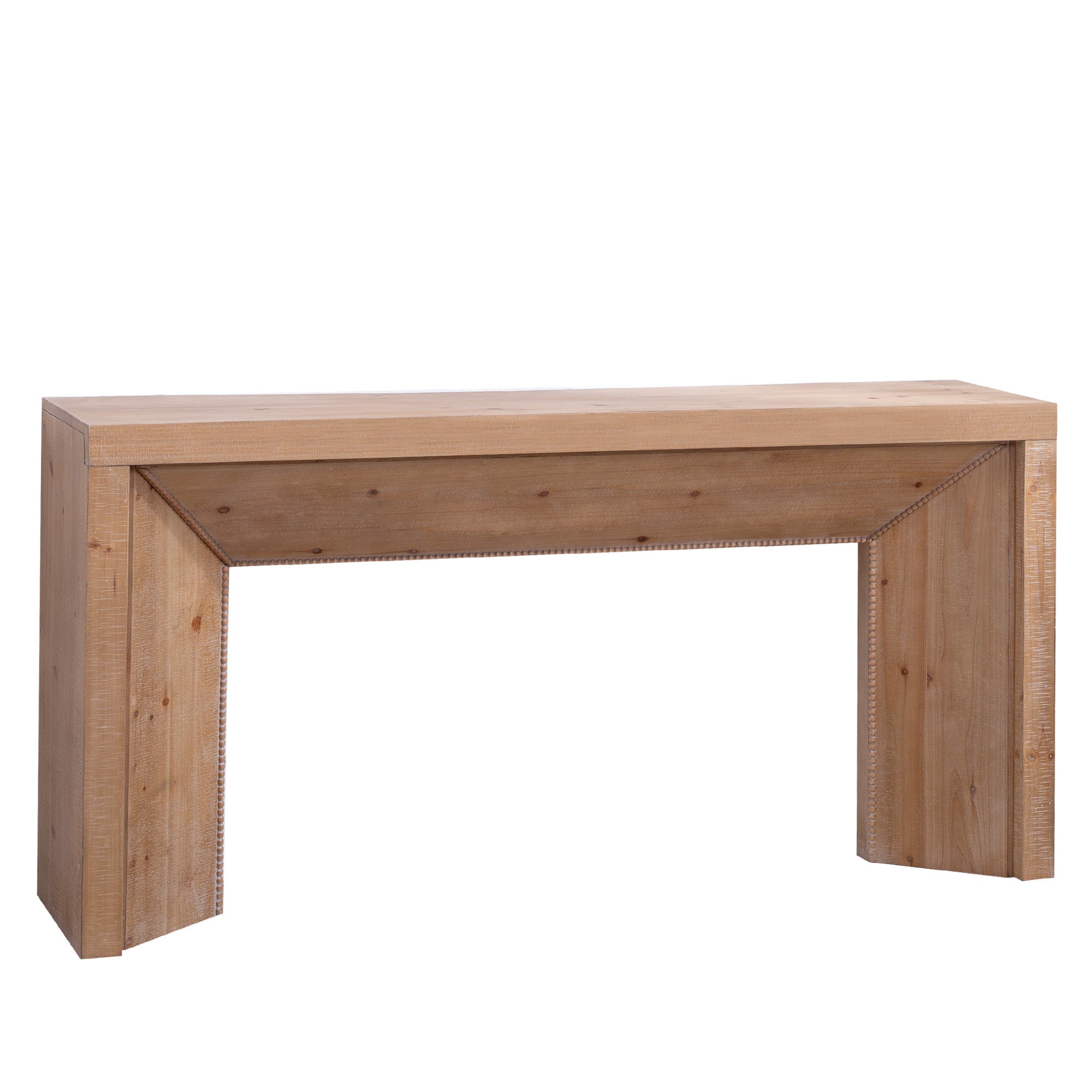 62" Modern Rustic Console Table – Solid-Look Engineered Wood Entryway Table