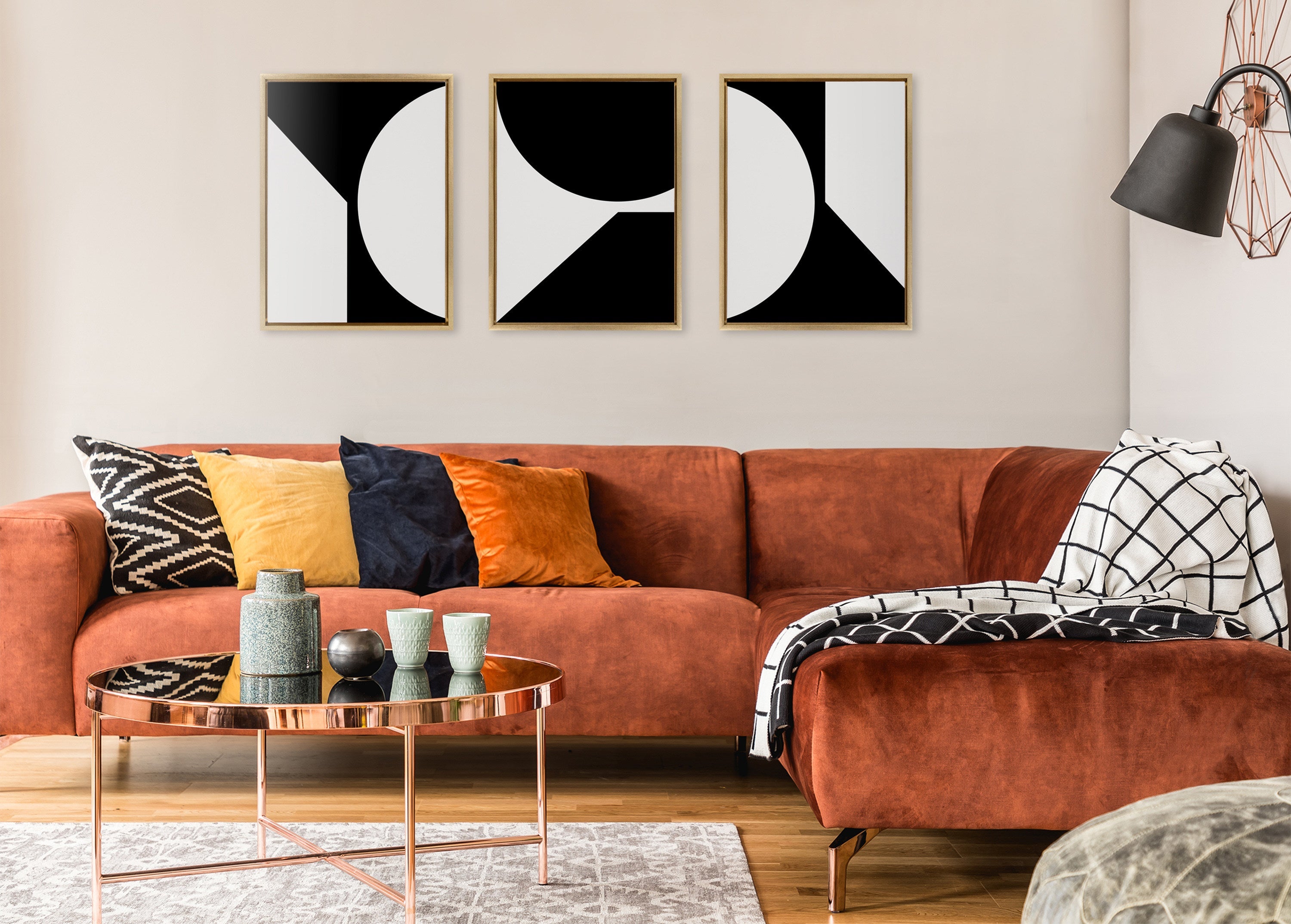 Sylvie Minimal Max Mod Set Framed Canvas by The Creative Bunch Studio