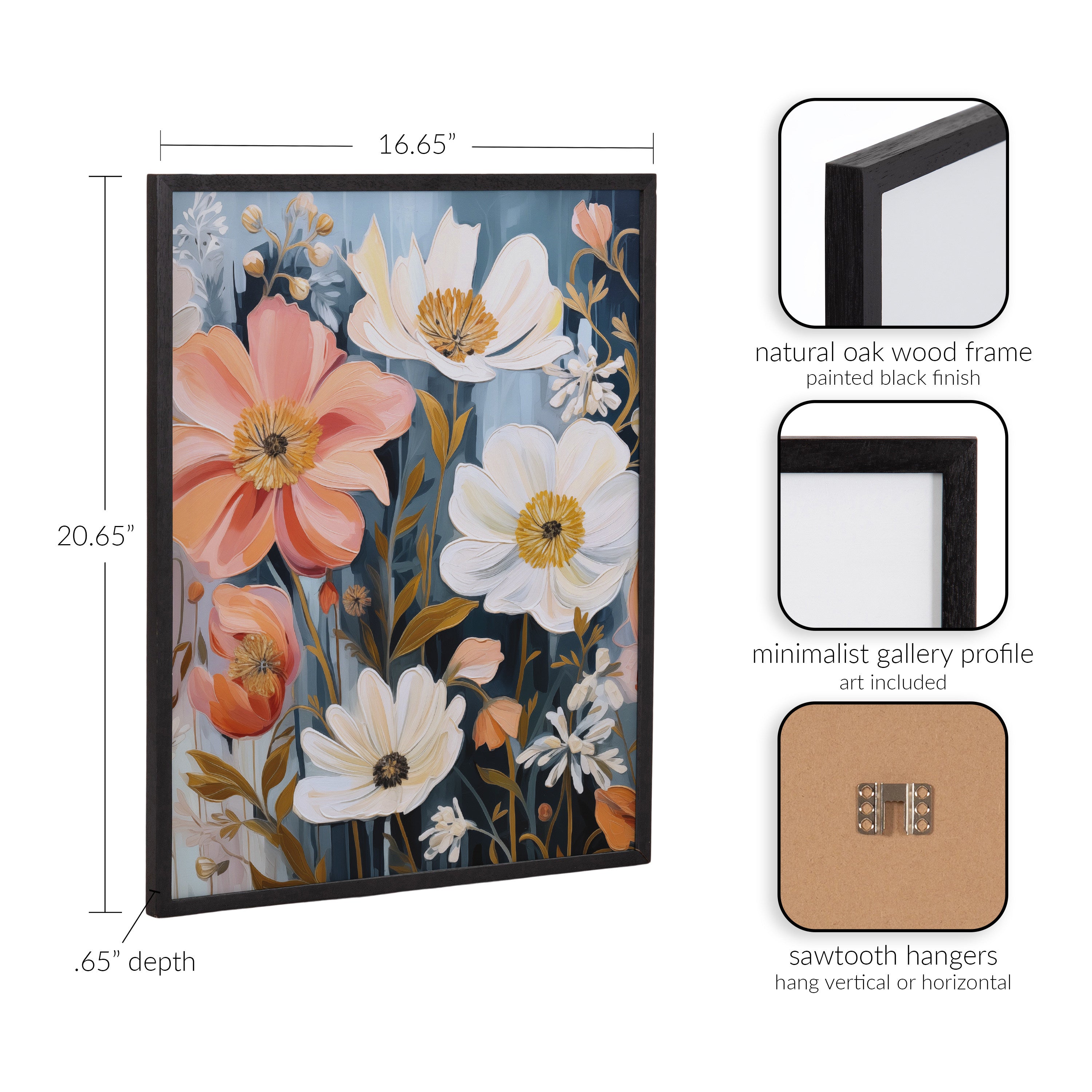 Gallery Boho Flowers in Muted Neutrals Print by The Creative Bunch Studio