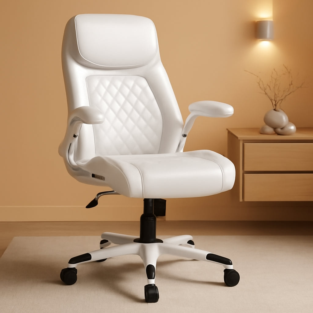 Ergonomic Office Chair With Adjustable Lumbar Support White