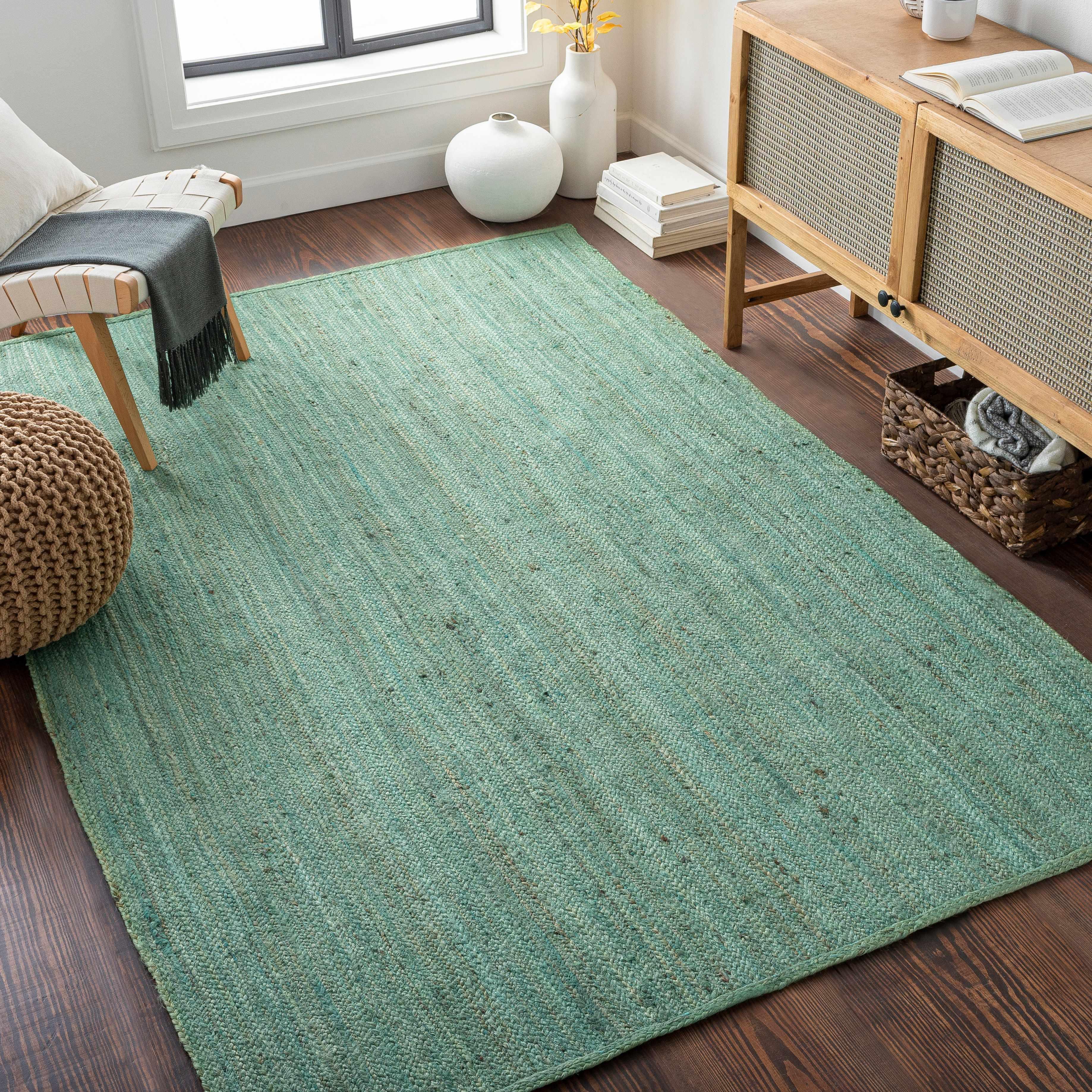 Barksdale Green Hand Woven Jute - Clearance - PRHOMZ