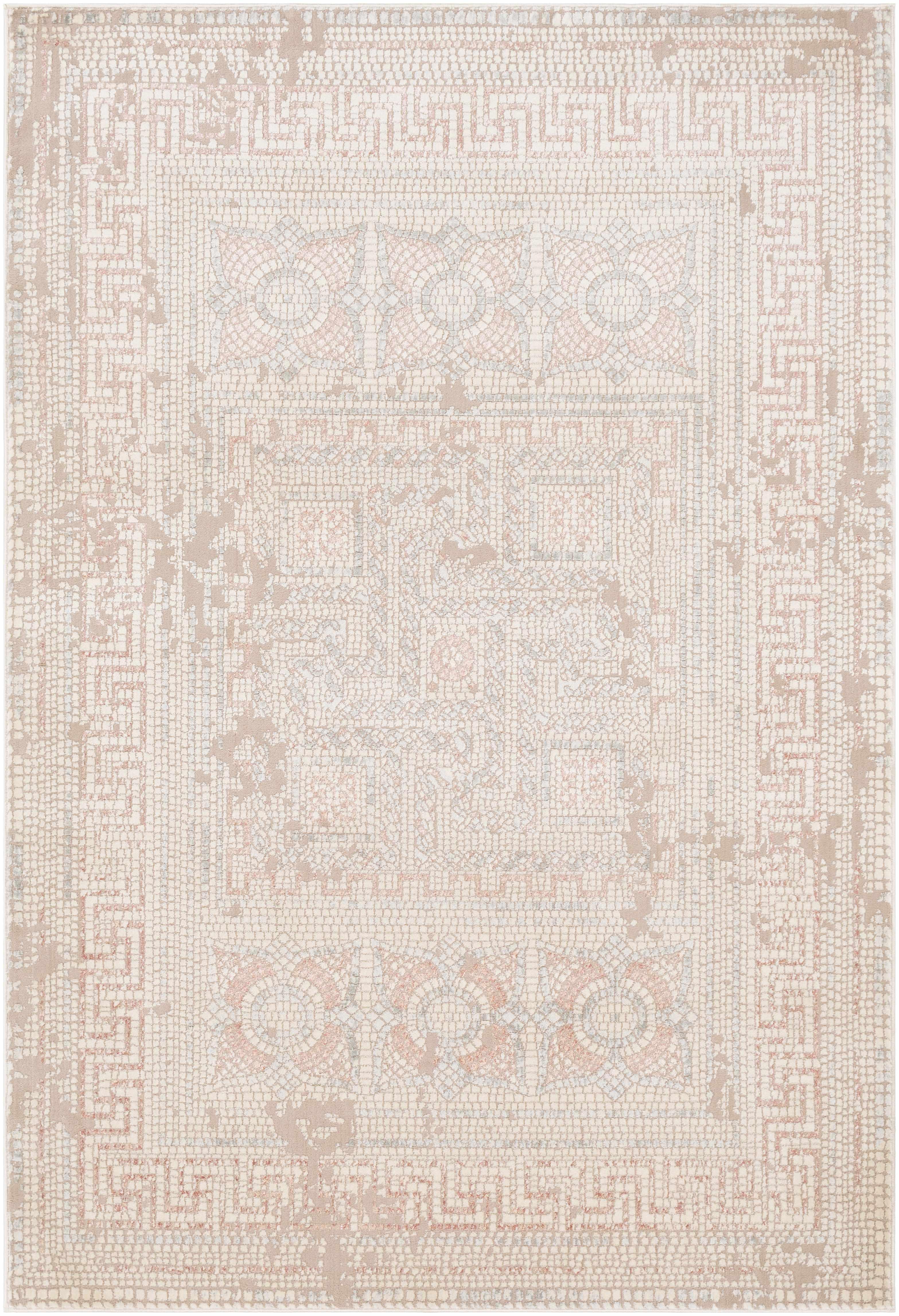Terlingua Blush Greek Mosaic Carpet - Clearance - PRHOMZ